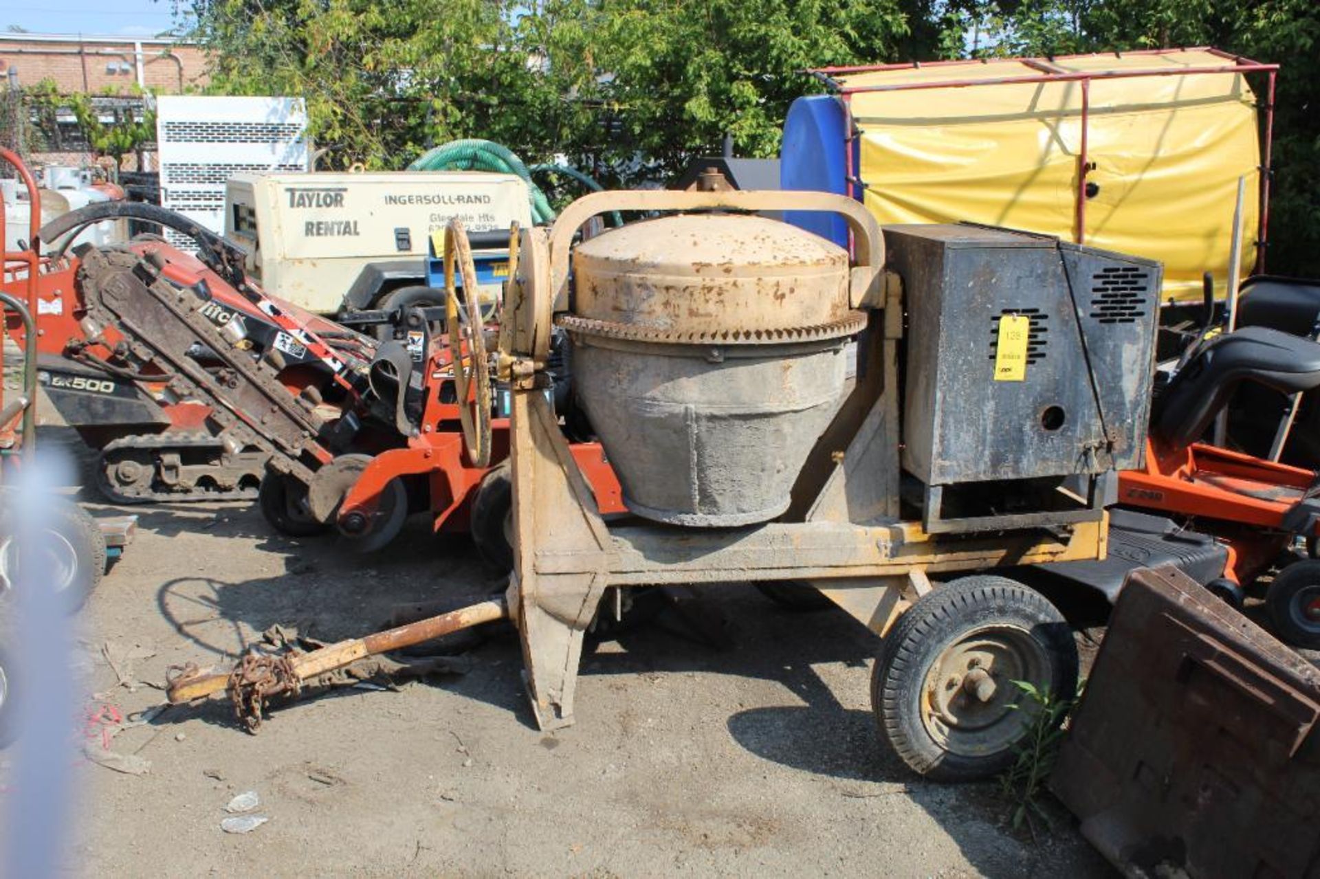 Towable Gas Powered Concrete Mixer