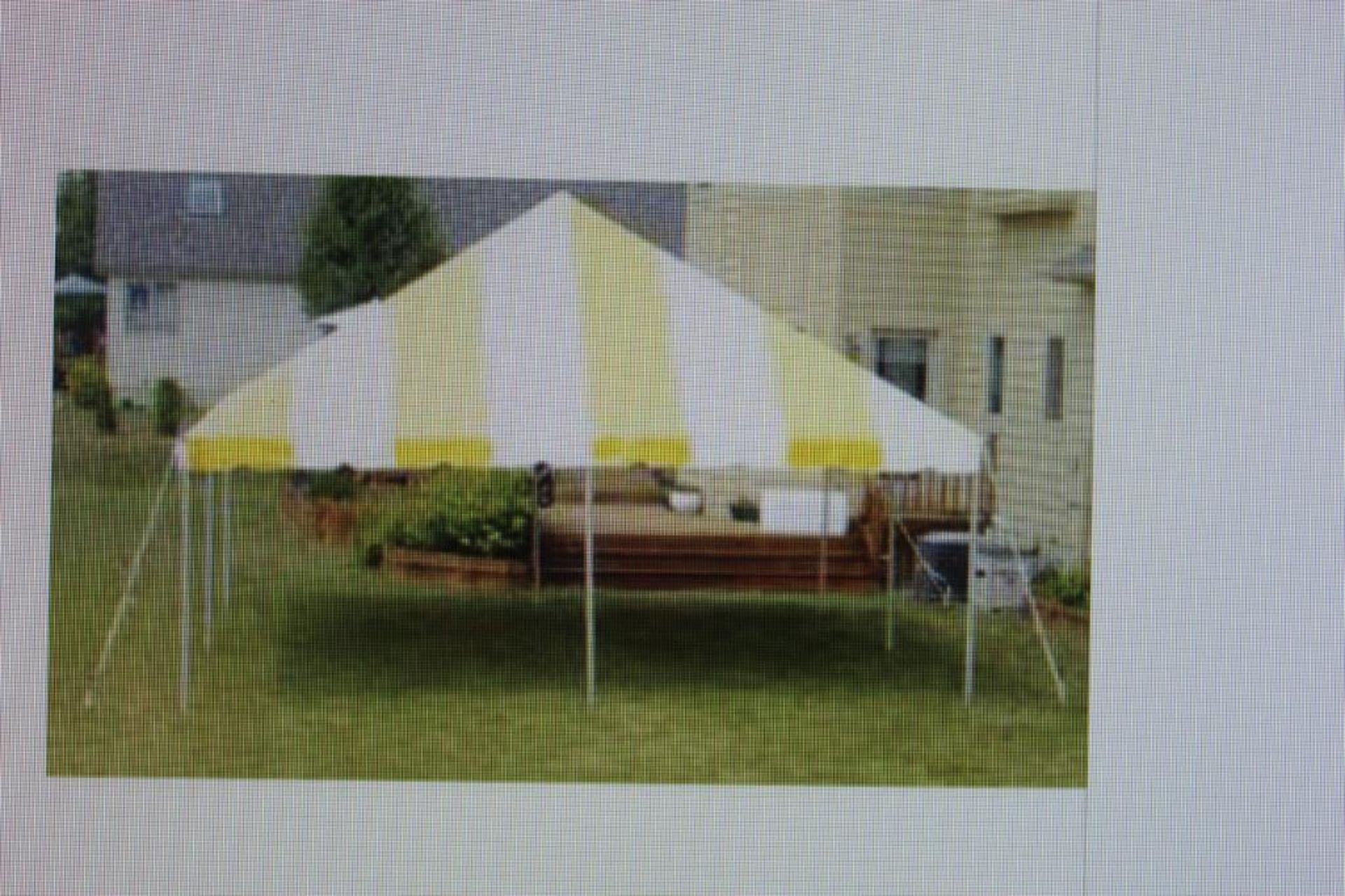 Eureka 20 ft. x 20 ft. Party Canopy, Yellow/White (TOP ONLY) (GRADE C)