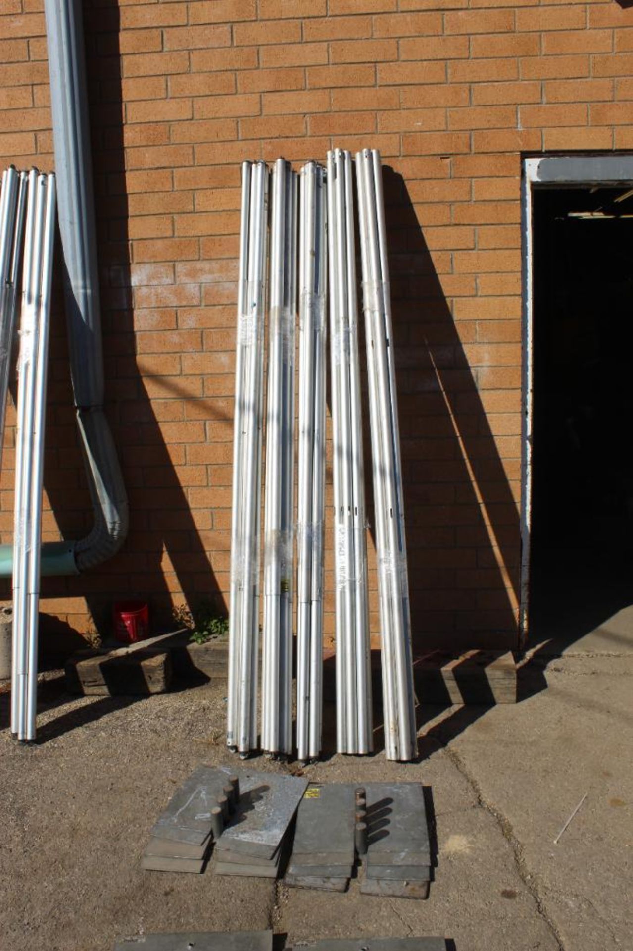 LOT: Pipe and Drape Pipes (13) 8 ft. Uprights, (15) Baseplates, (18) 6-10 ft. Cross Bars - Image 3 of 3