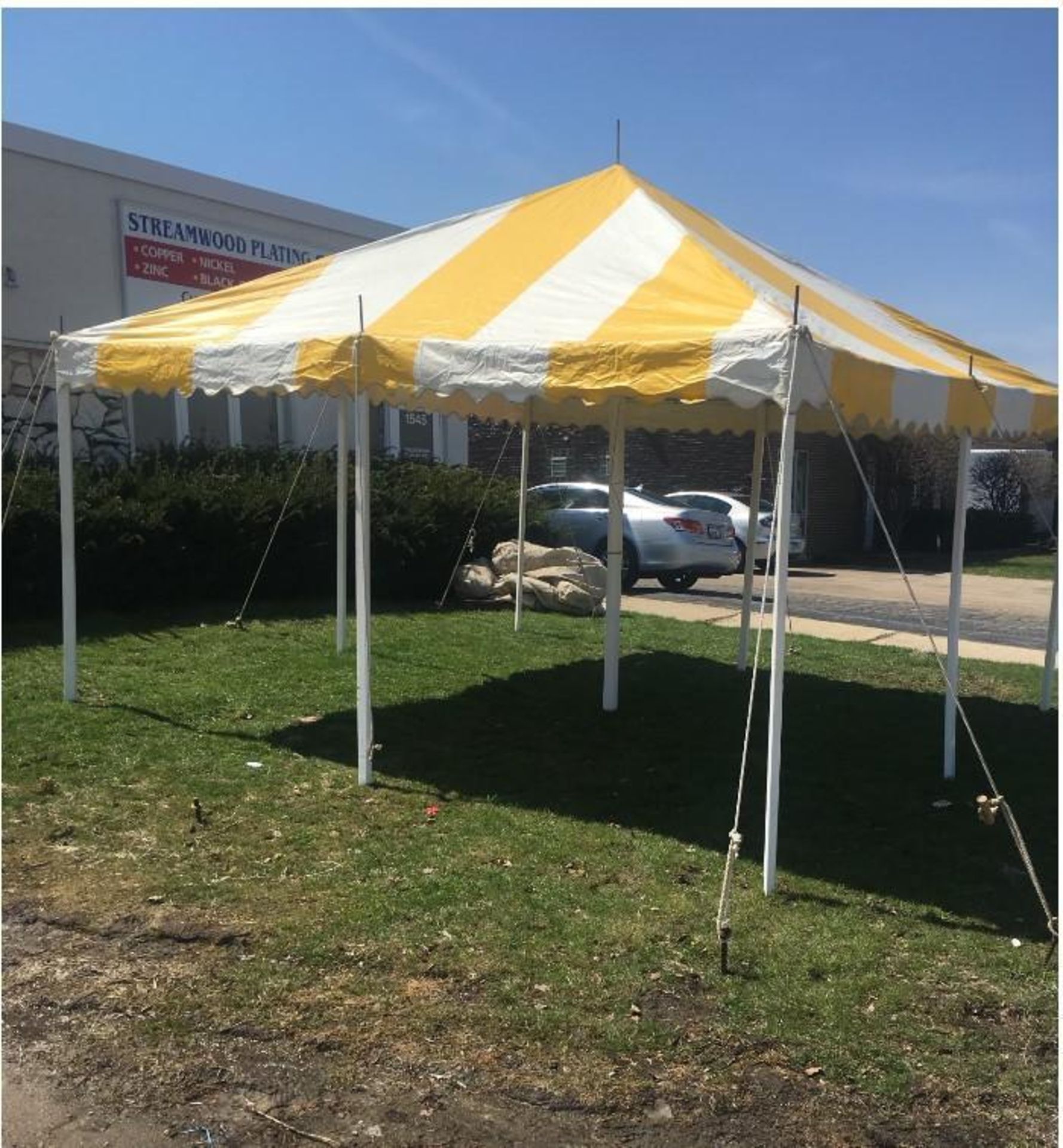 Eureka 15 ft. x 15 ft. Party Canopy, Yellow/White