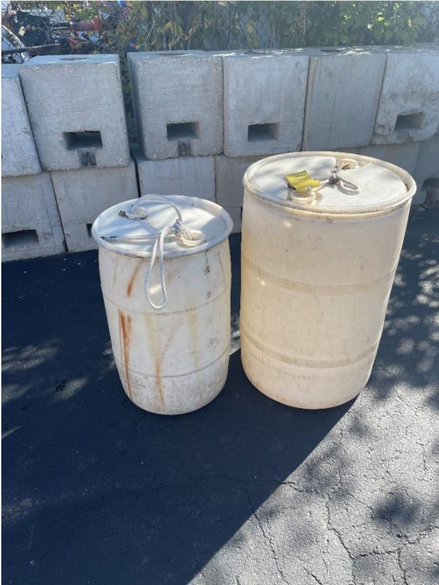 LOT: Water Barrel Tent Weights