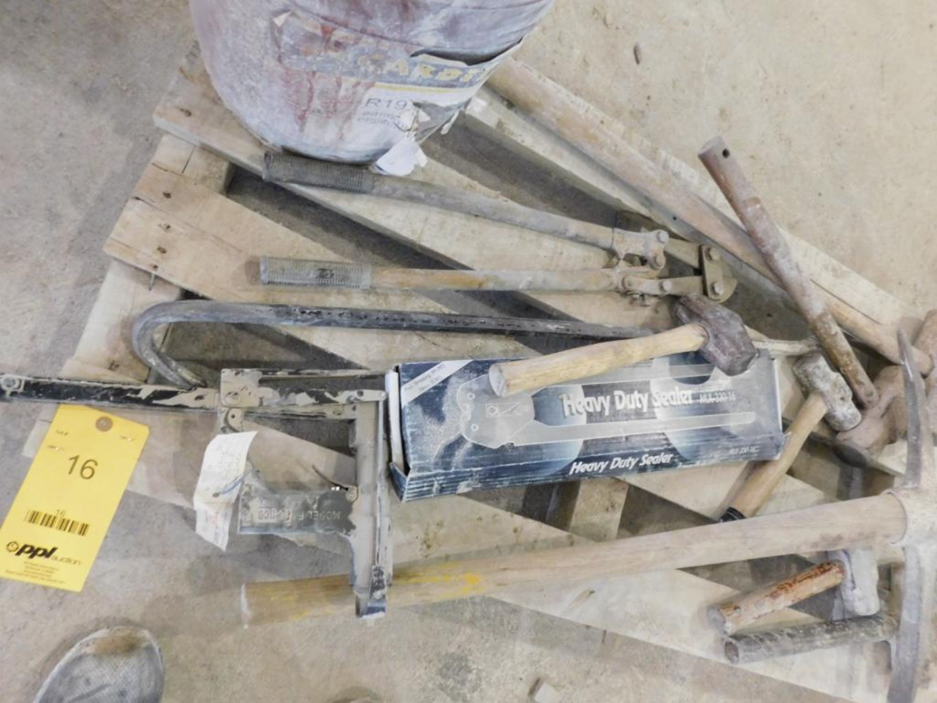 LOT: Assorted Hand Tools including Hammers, Cutters, Sealer, Pipe Wrench, etc. on (1) Pallet - Image 3 of 5