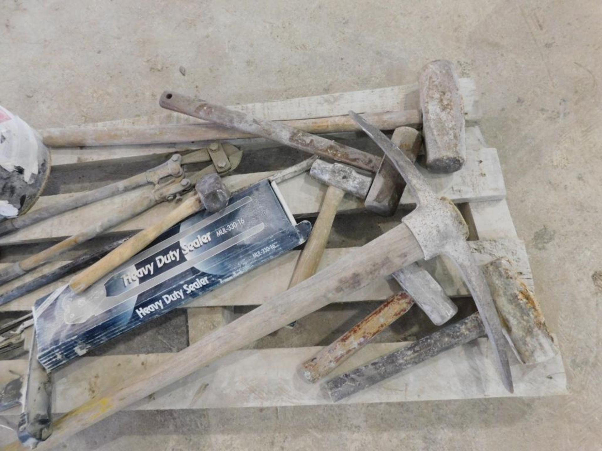 LOT: Assorted Hand Tools including Hammers, Cutters, Sealer, Pipe Wrench, etc. on (1) Pallet - Image 4 of 5