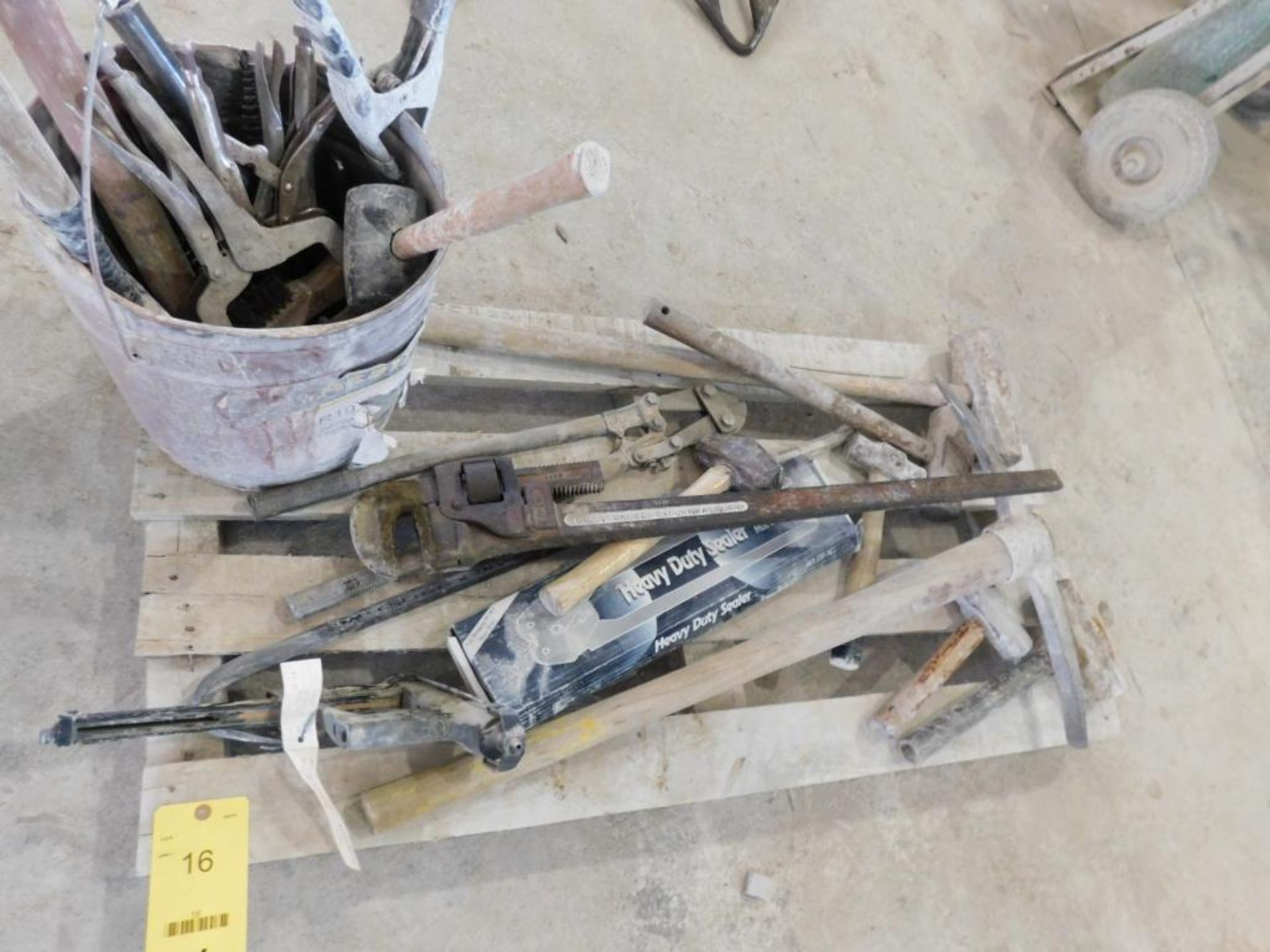 LOT: Assorted Hand Tools including Hammers, Cutters, Sealer, Pipe Wrench, etc. on (1) Pallet - Image 5 of 5