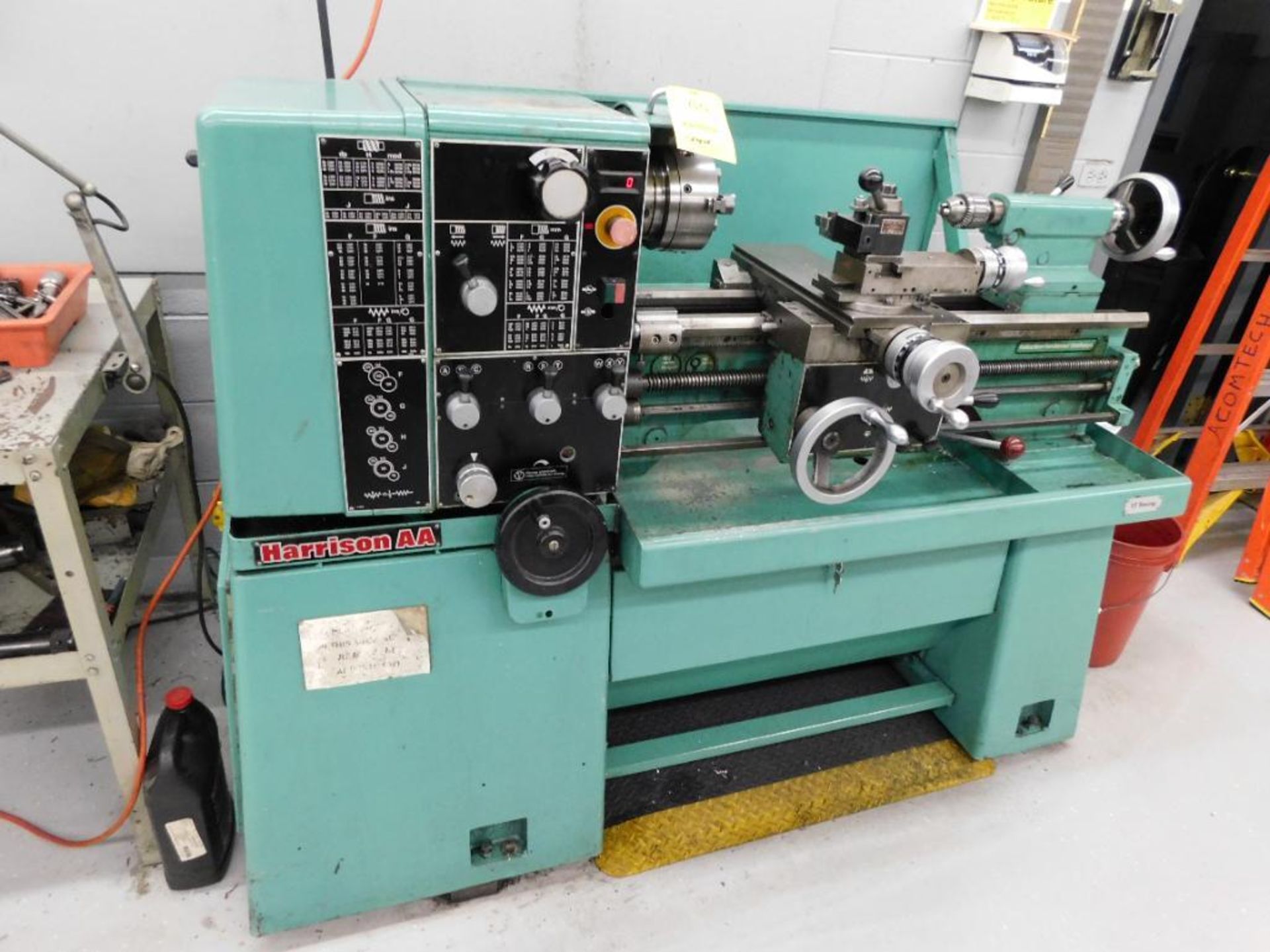 Harrison 13 in. x 28 in. Engine Lathe Model AA, S/N TR/VS 979989, 6 in. 3-Jaw Chuck, 150 - 800 RPM, - Image 2 of 3