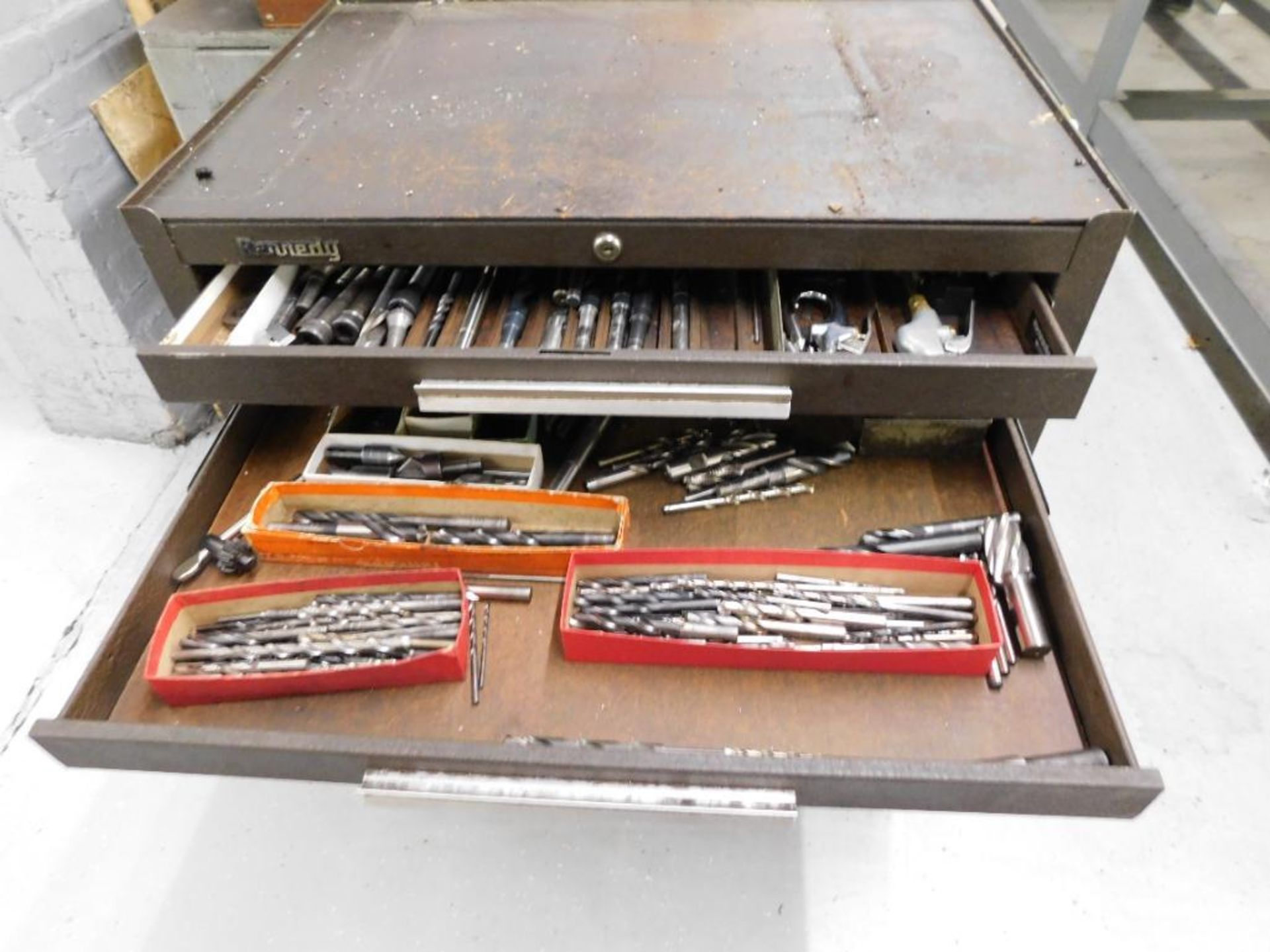 LOT: Kennedy 7-Drawer Rolling Tool Chest, with Contents of Assorted Drill Bits & End Mills - Image 2 of 3