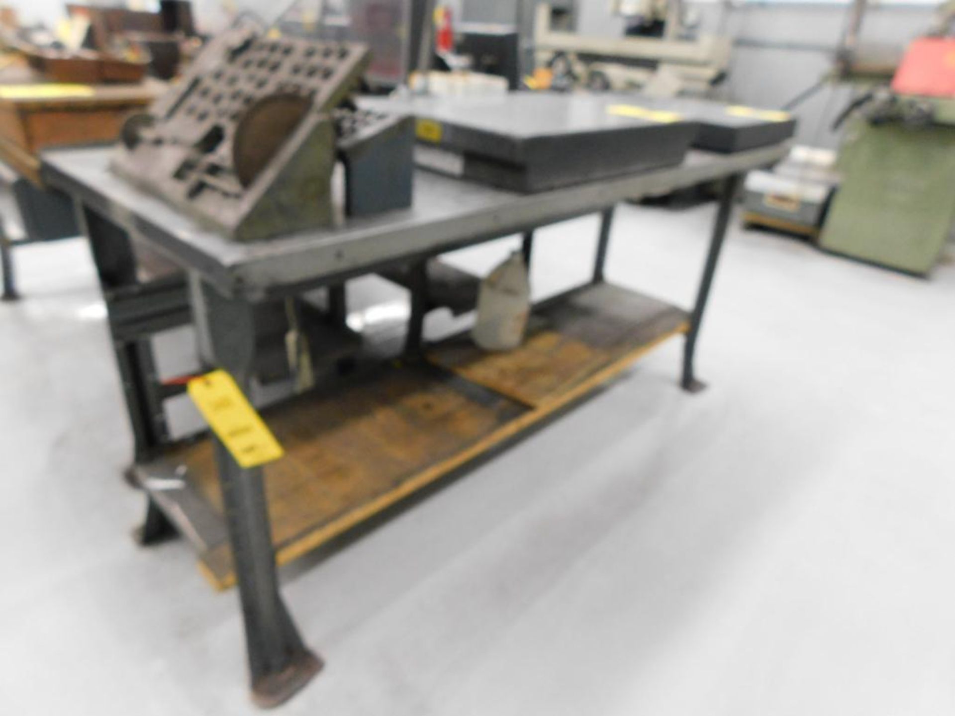 LOT: (2) Steel Top Work Benches - 28 in. x 60 in. & 36 in. x 60 in. (no contents - delay removal)