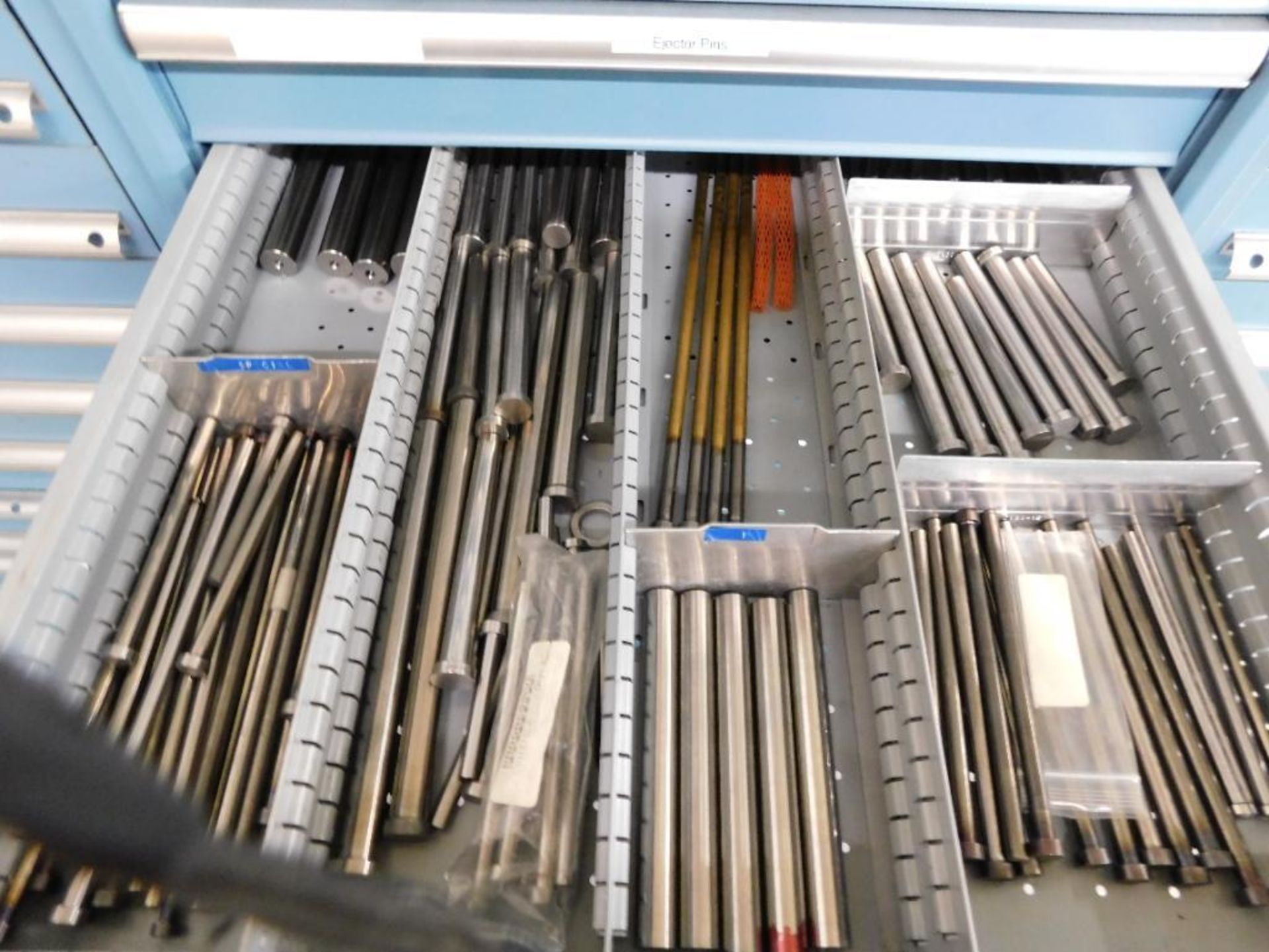 LOT: Lista 13-Drawer Tooling Cabinet, with Large Assortment of Ejector Pins, Bushings, Stamps - Image 2 of 2