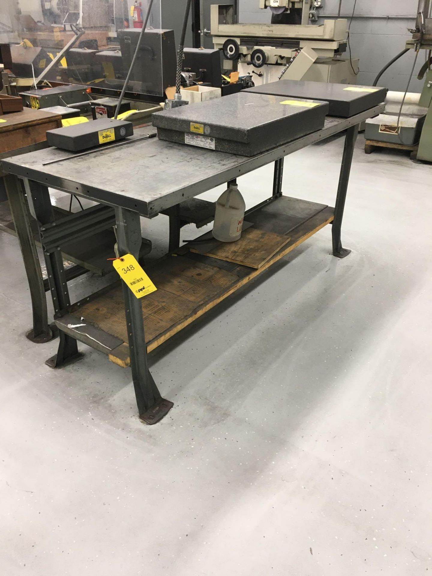 LOT: (2) Steel Top Work Benches - 28 in. x 60 in. & 36 in. x 60 in. (no contents - delay removal) - Image 3 of 5