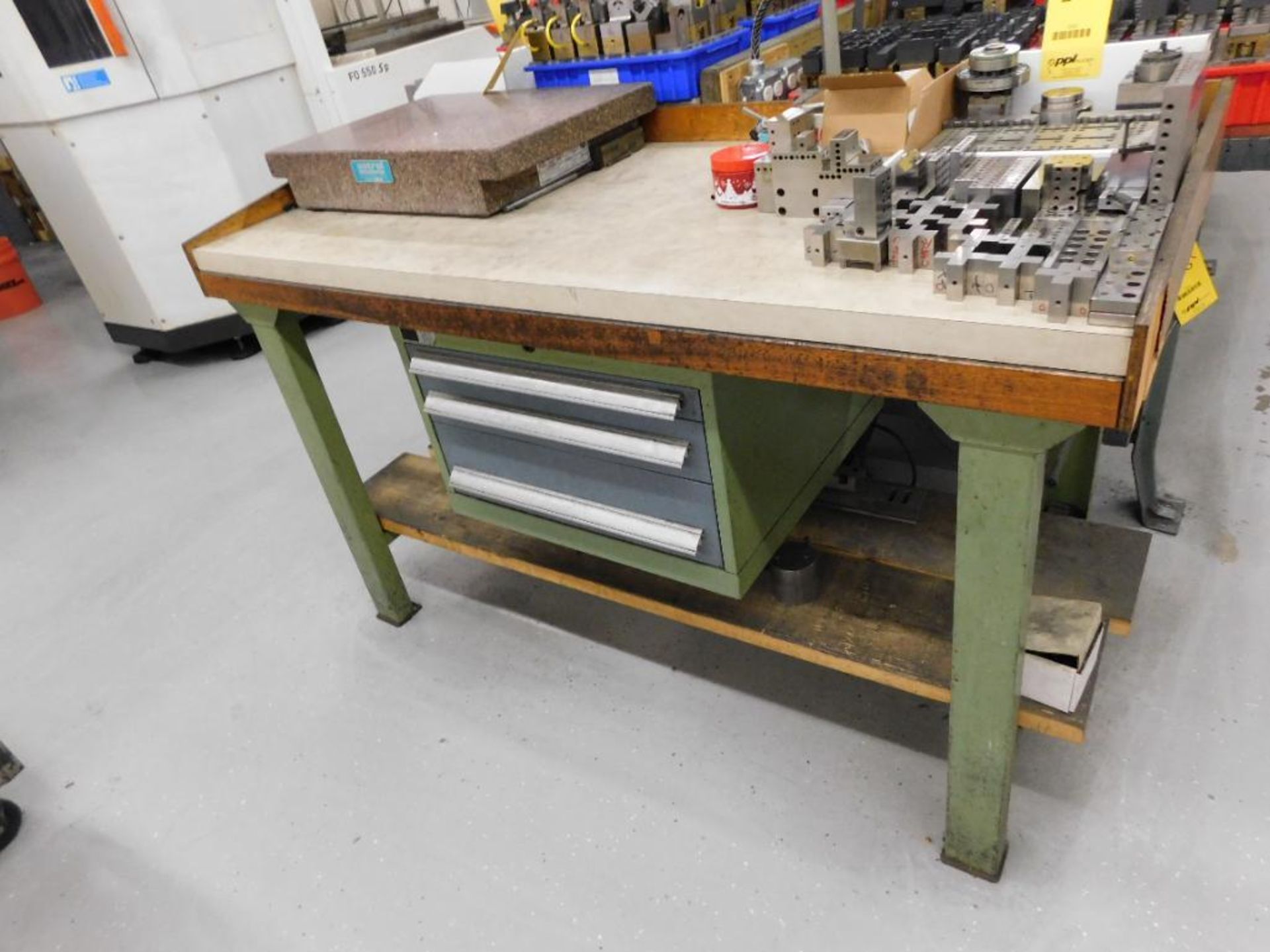 LOT: (4) Work Benches, (1) Maple Top (no contents - delay removal) - Image 2 of 4