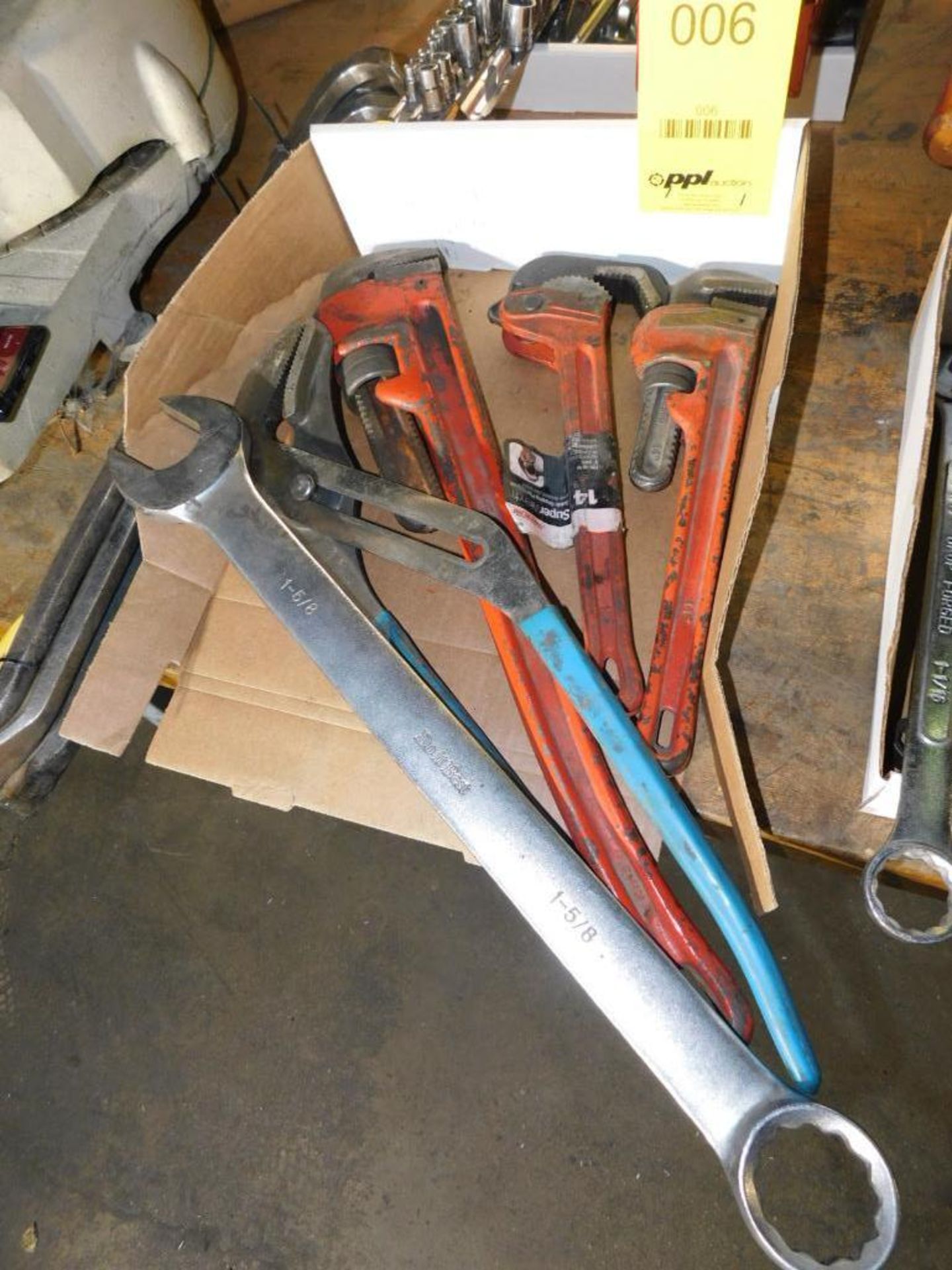 LOT: (1) Heavy Duty Pipe Wrench, (1) 14 in. Pipe Wrench, (1) 14 in. Super Wrench, (1) Large Pliers, - Image 2 of 2