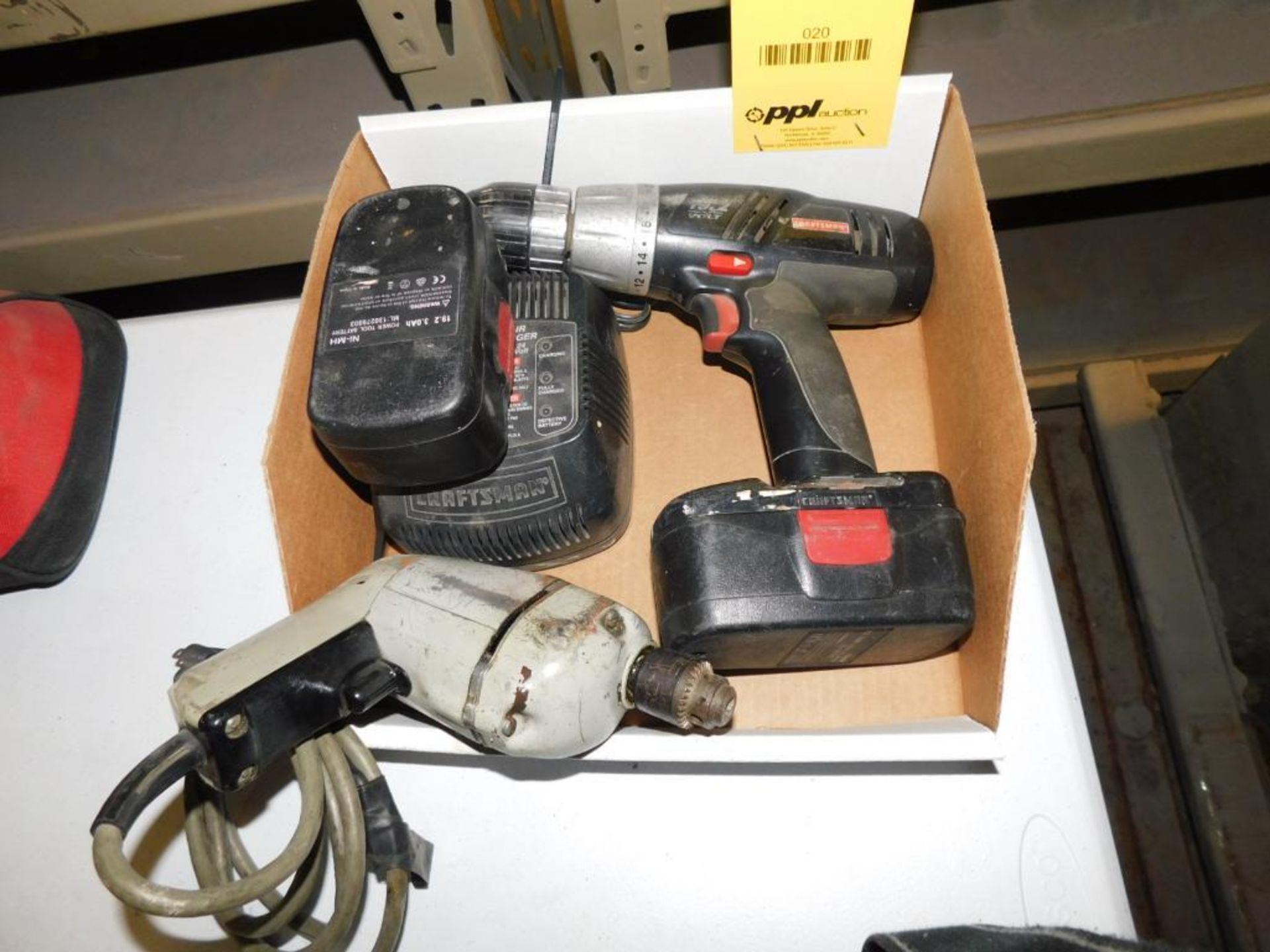 LOT: Craftsman Drill Gun, Battery & Charger, Black & Decker Drill