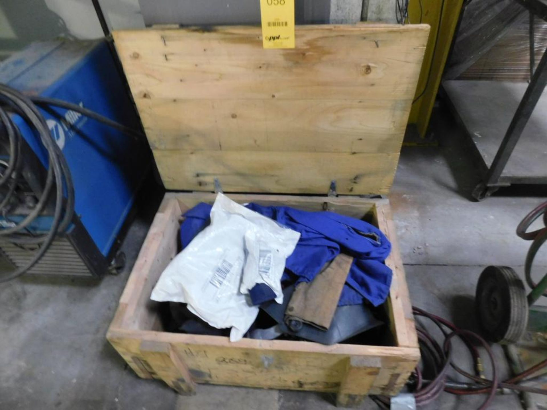 LOT: Crate of Welding Equipment including (2) Welding Masks, Head Cover, Breathing Tube, Air Hose, G