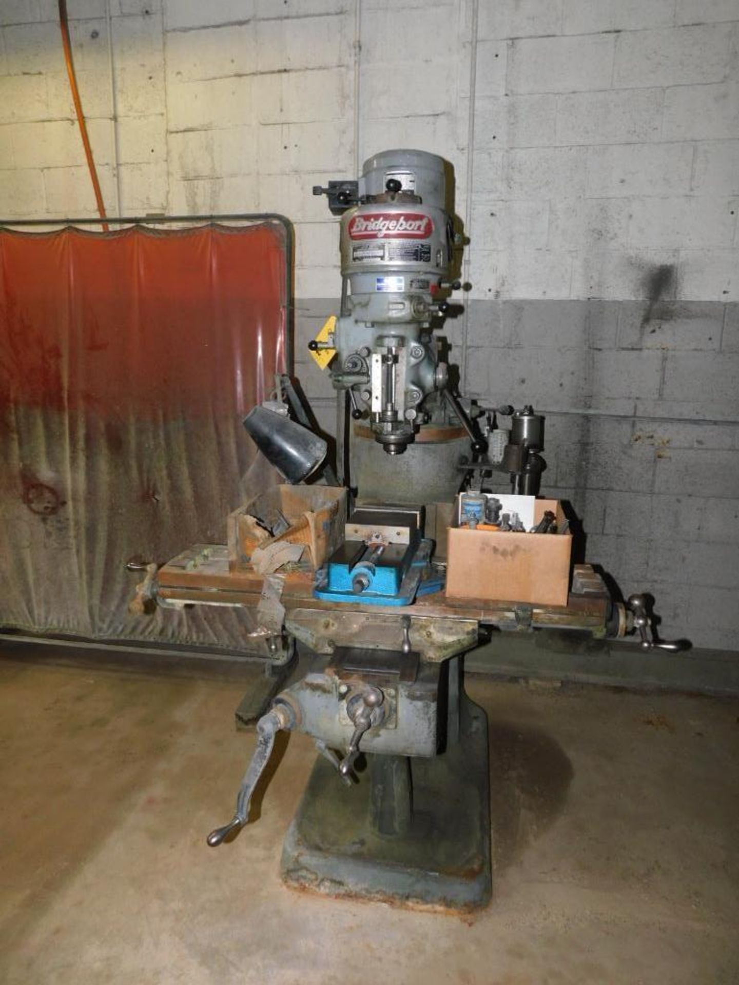 Bridgeport 1 HP Vertical Milling Machine, S/N 56765, 9 in. x 42 in. T-Slot Work Table (no vise) - Image 2 of 7