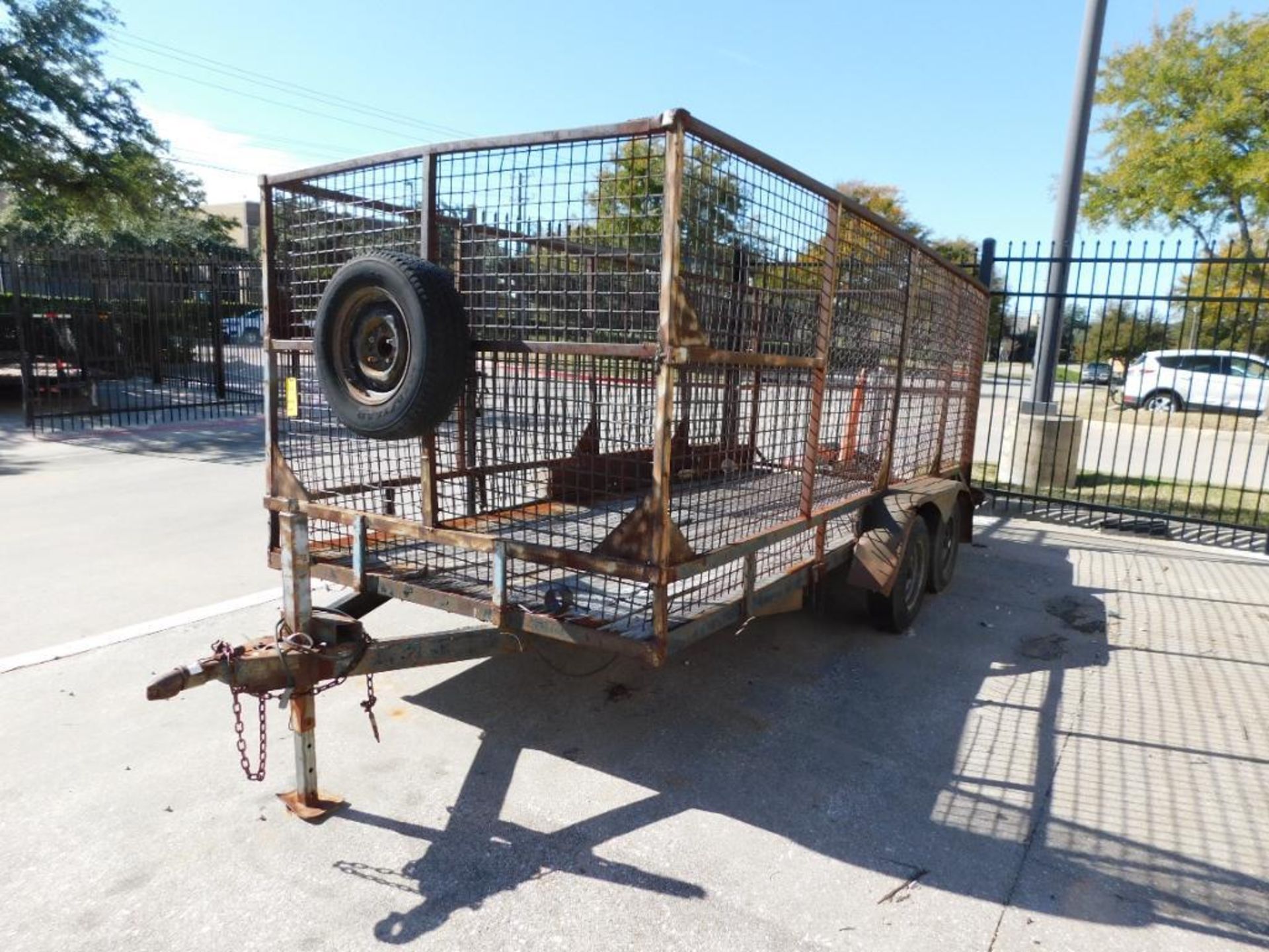 Tow-Behind 16 ft. x 77 in. Tandem-Axle Wood Deck Trash Trailer (no title)