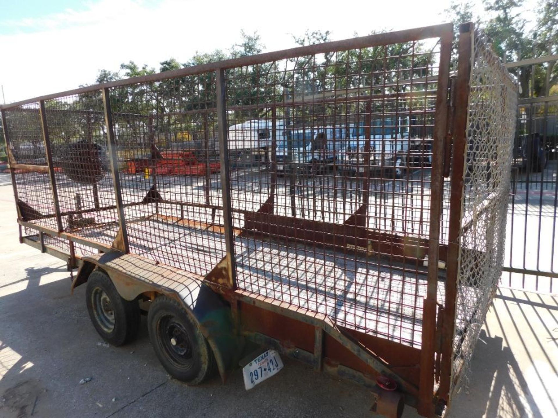 Tow-Behind 16 ft. x 77 in. Tandem-Axle Wood Deck Trash Trailer (no title) - Image 2 of 2