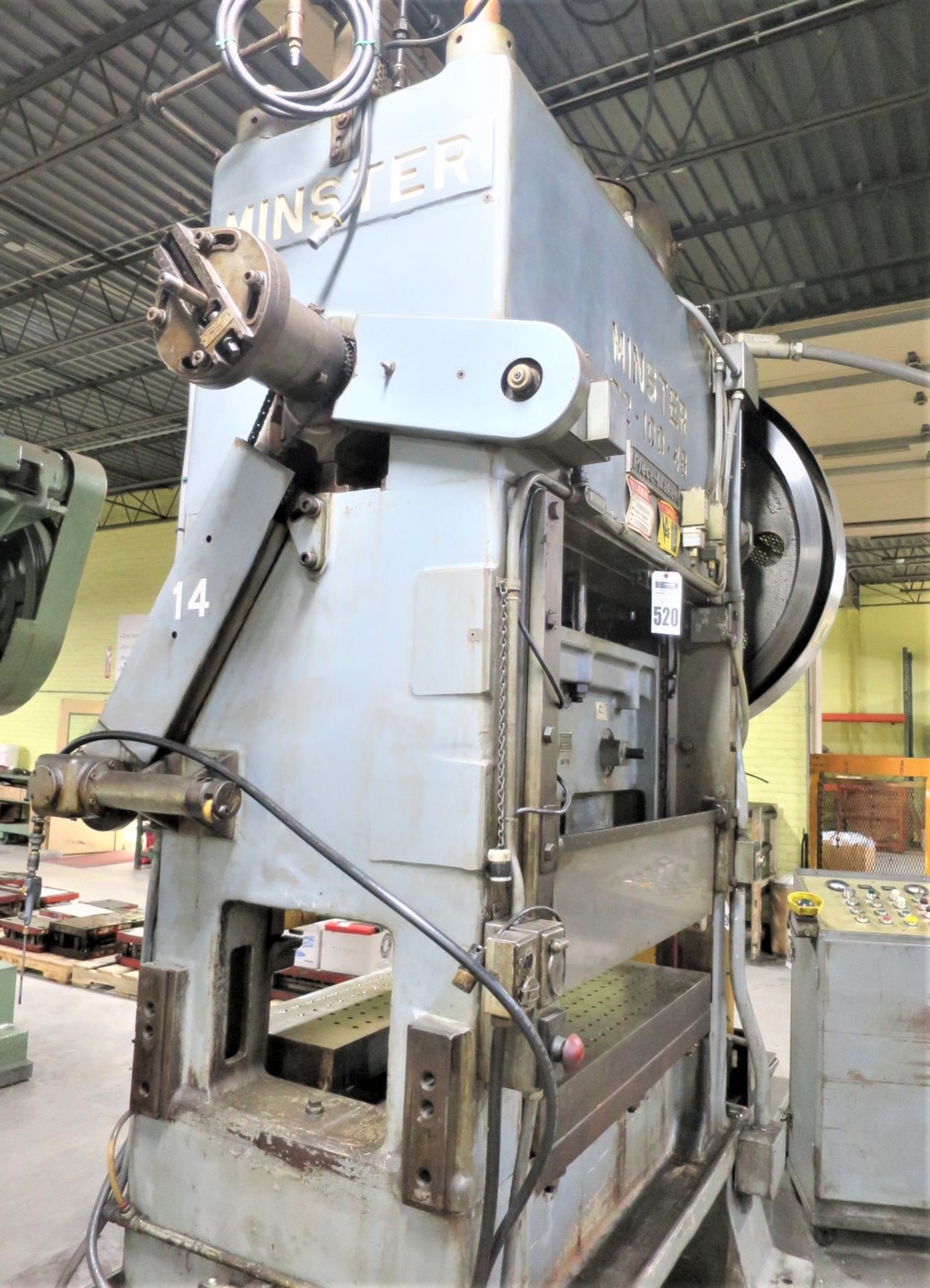 Minster 100 Ton Piece-Maker Variable Speed Stamping Press Model P2-100-48, Sn P2-100-18493 48 x 31 - Image 6 of 7
