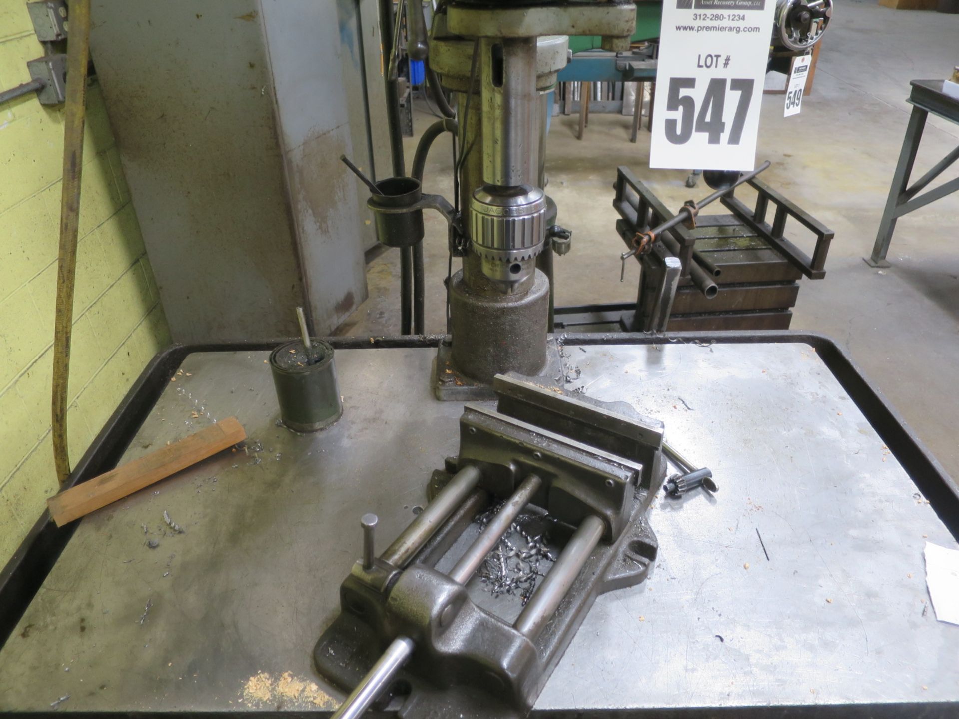 Clausing Series 22V 20" Variable Speed Drill Press, Sn 501841 With Jacobs Chuck and vice - Image 4 of 4