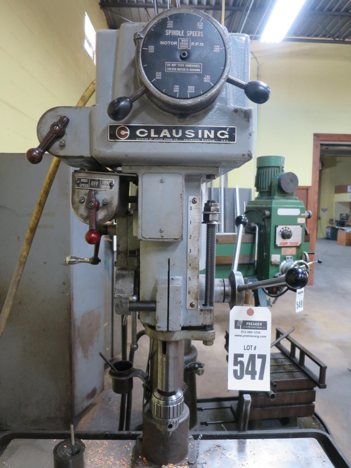 Clausing Series 22V 20" Variable Speed Drill Press, Sn 501841 With Jacobs Chuck and vice - Image 3 of 4