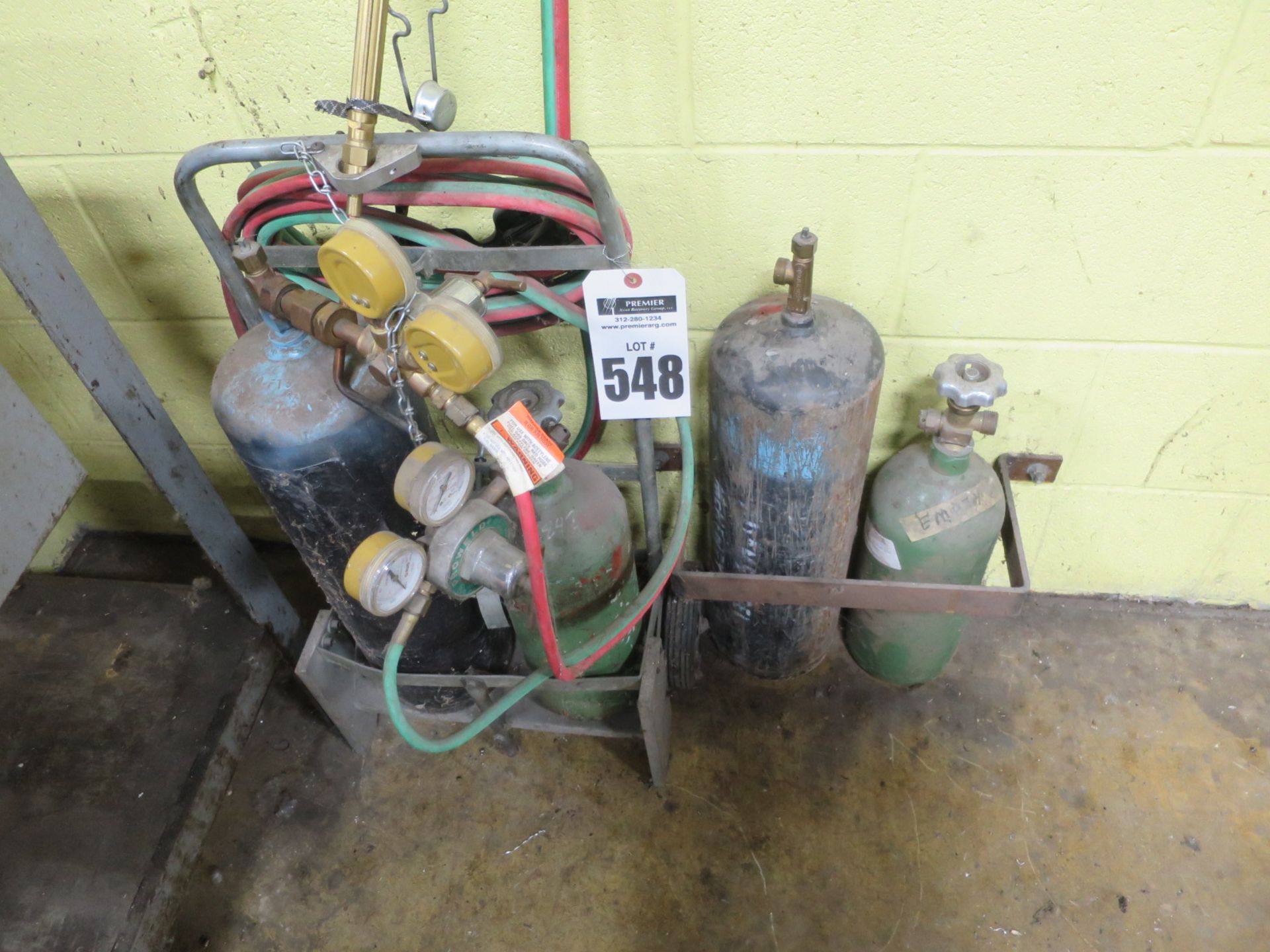 Acetylene Torch Set With Cart, Tanks, Table, And Extra Torches - Image 2 of 3