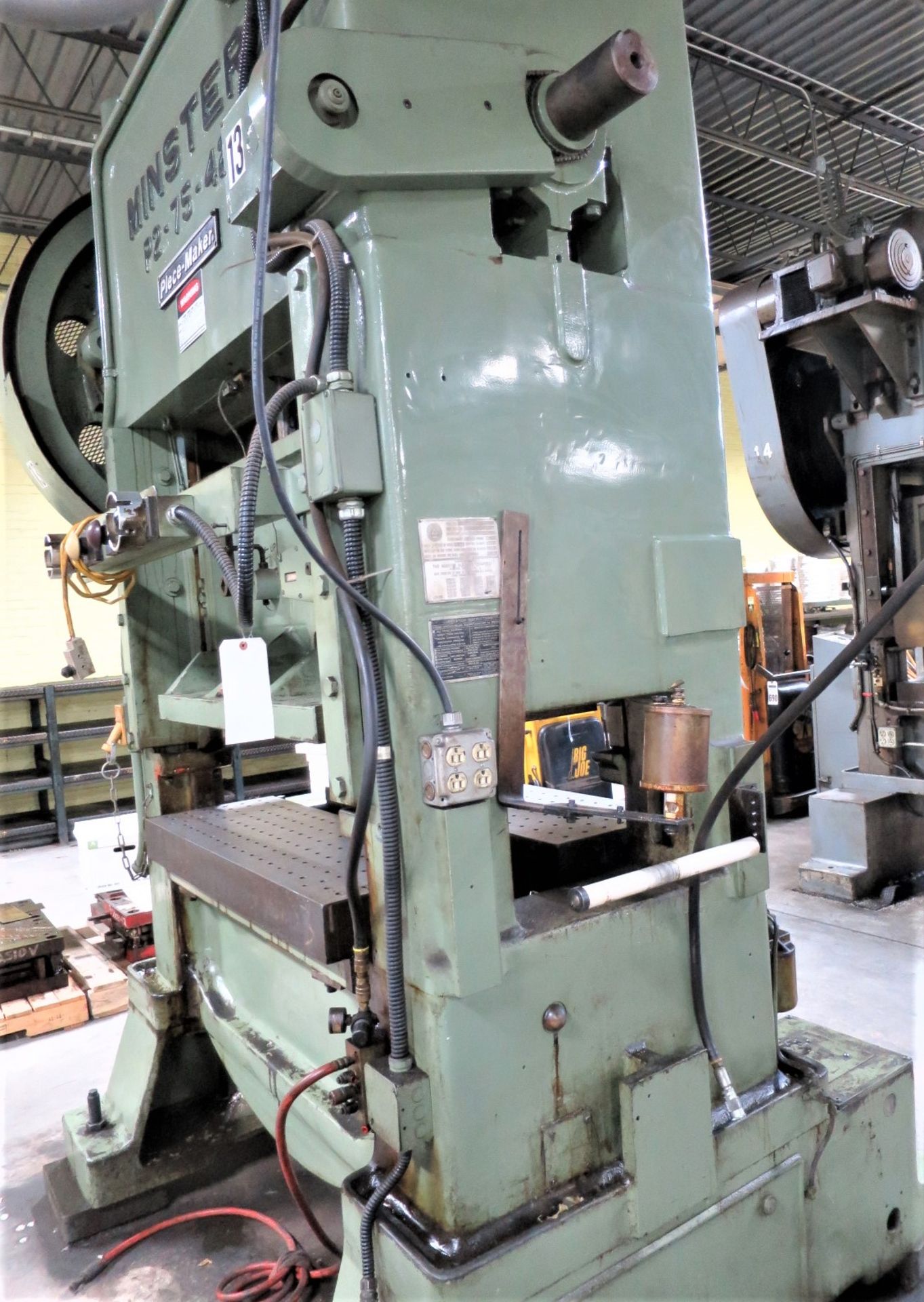 Minster 75 Ton Piece-Maker Variable Speed Straight Side Stamping Press Model P2-75-42, Sn P2-75- - Image 4 of 7