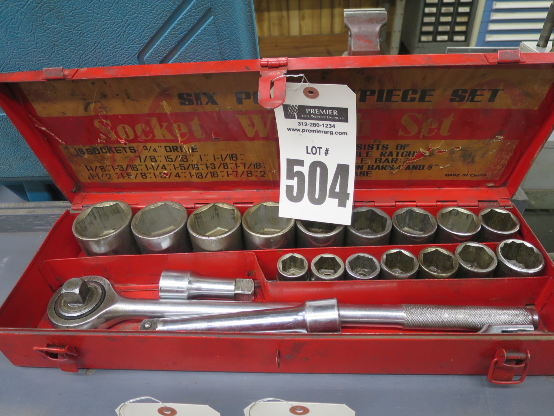Socket Wrench Set, 6 Point 21 Piece