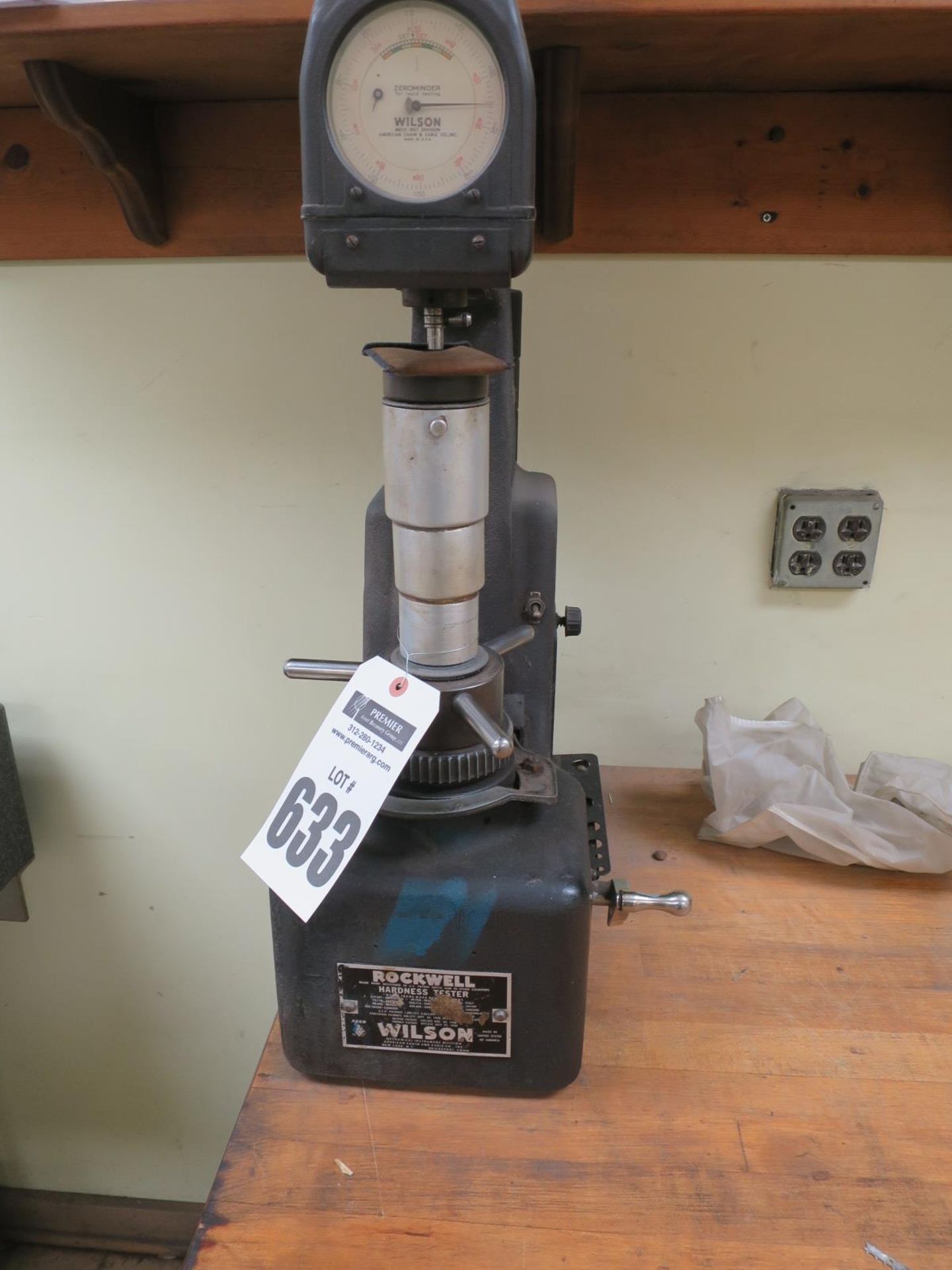 Wilson Rockwell Hardness Tester Model 3Jr Bbo