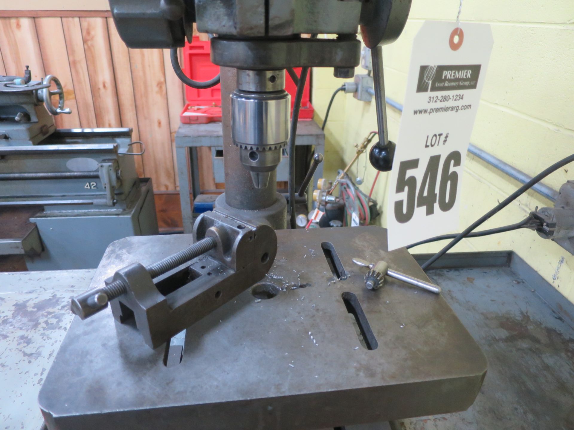 Clausing Series 16Vc 15" Variable Speed Drill Press, Sn 506266 With Jacobs Chuck and vice - Image 3 of 3