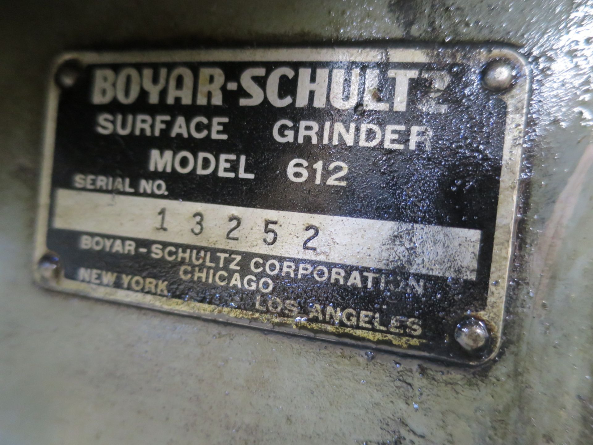Boyar Schultz 612 Surface Grinder, Sn 13252 With Walker Ceramax Magnetic Chuck Table Size: 6? - Image 3 of 3