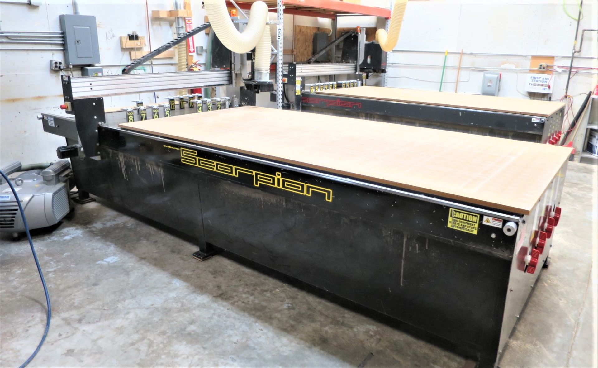 2013 EZ Router 5' x 10' Scorpion CNC Router with 10hp Becker pump, SN SC082713SCAS4B641V - Image 7 of 15
