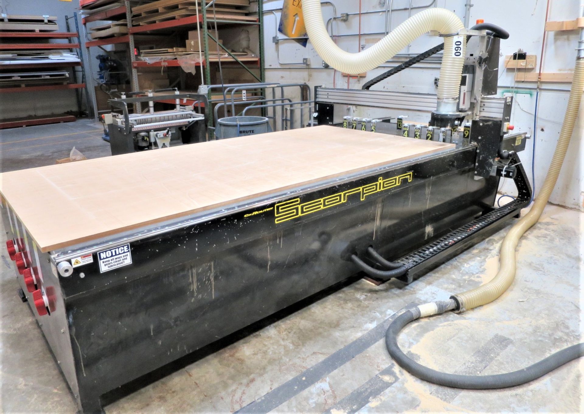 2013 EZ Router 5' x 10' Scorpion CNC Router with 10hp Becker pump, SN SC082713SCAS4B641V - Image 6 of 15