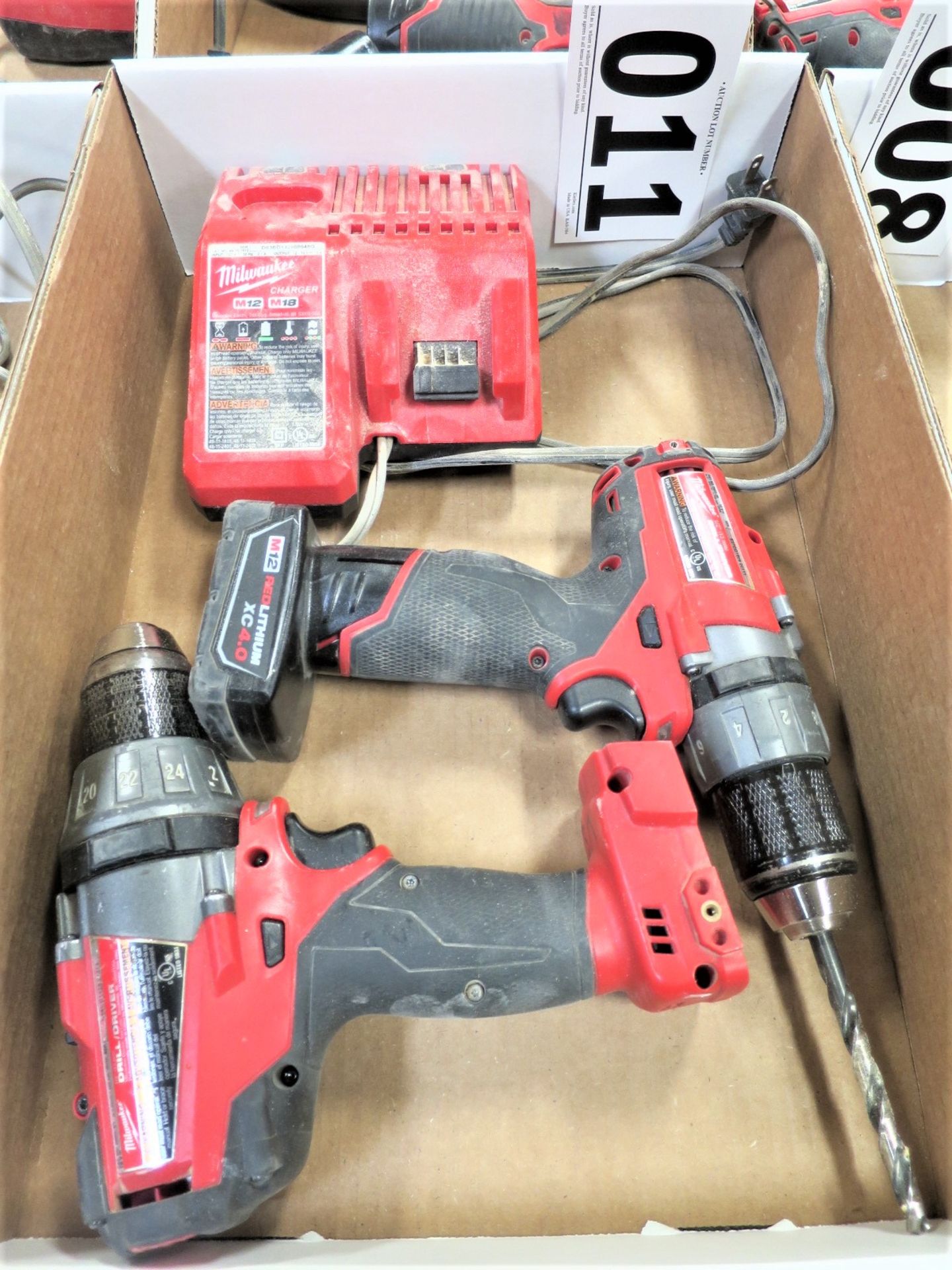 (2) Milwaukee 1/2" Drills with Charger