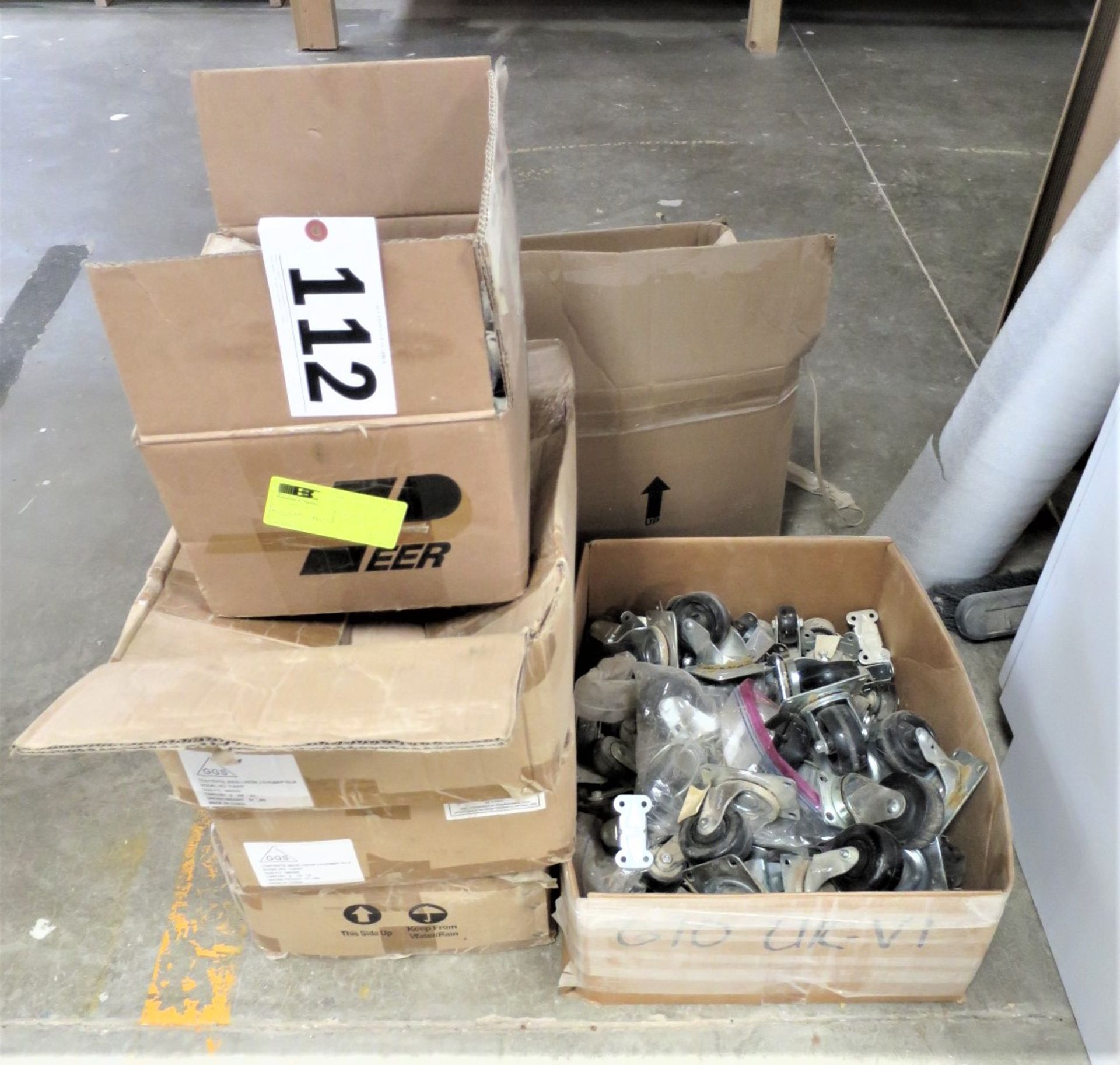 (6) Boxes of Heavy Duty Casters various sizes