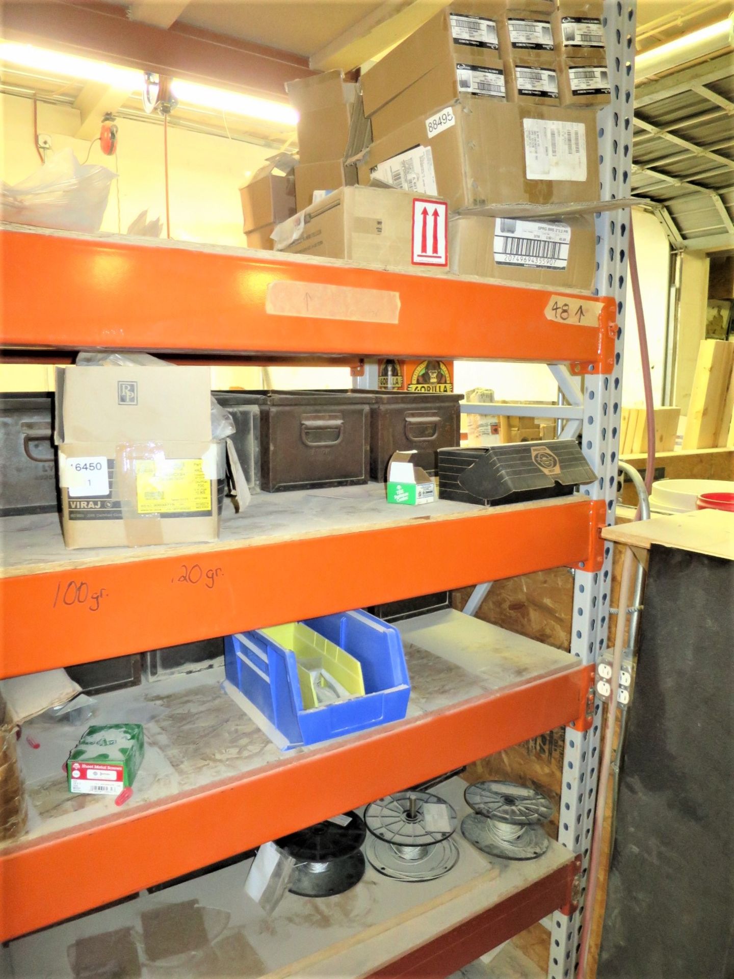 Contents of Rack, misc. hardware and Supplies - Image 7 of 7