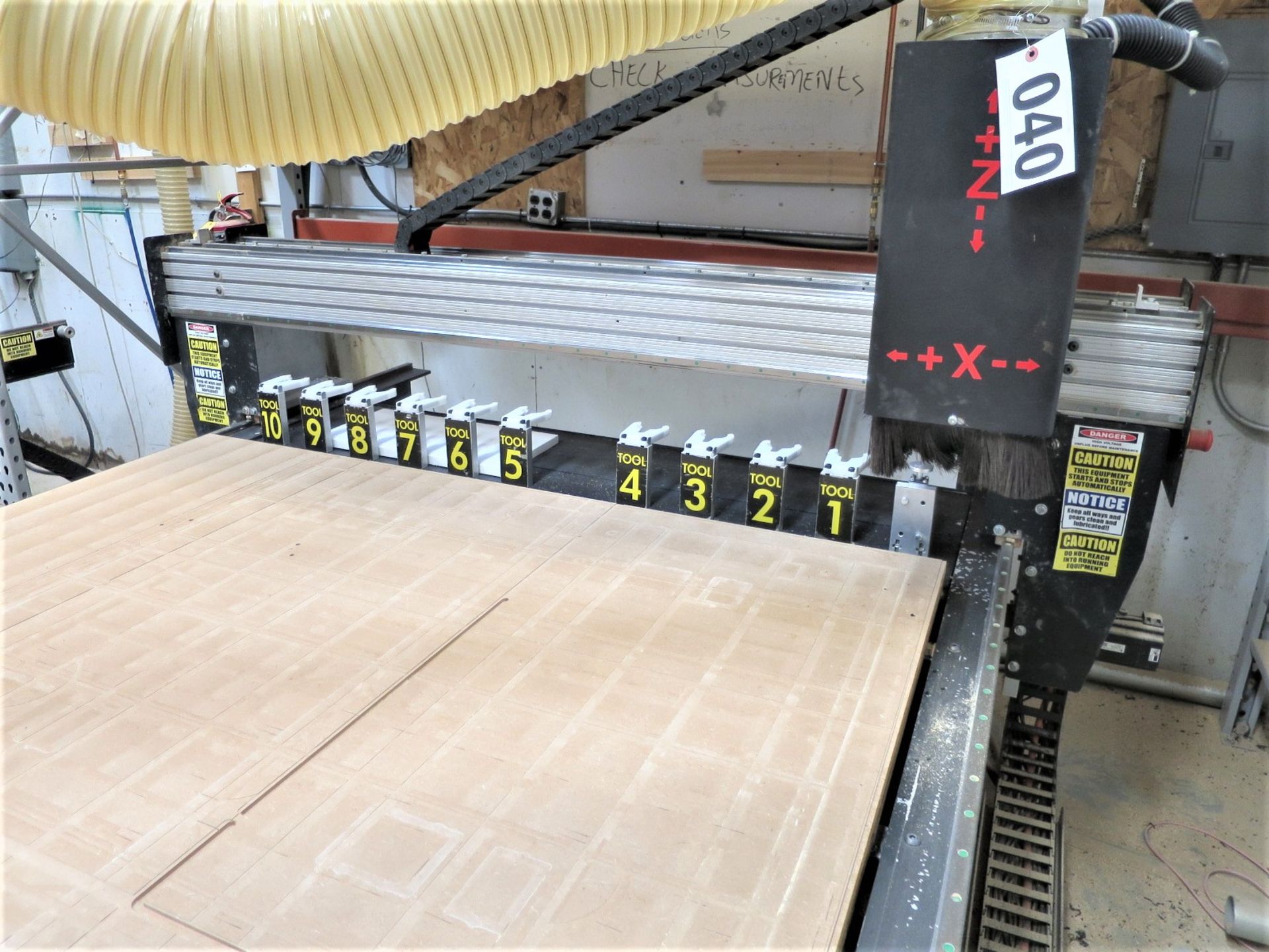 EZ Router 5' x 10' Scorpion CNC Router, 2015, w 10hp Becker pump, SN 912015SCAS401V - Image 2 of 14