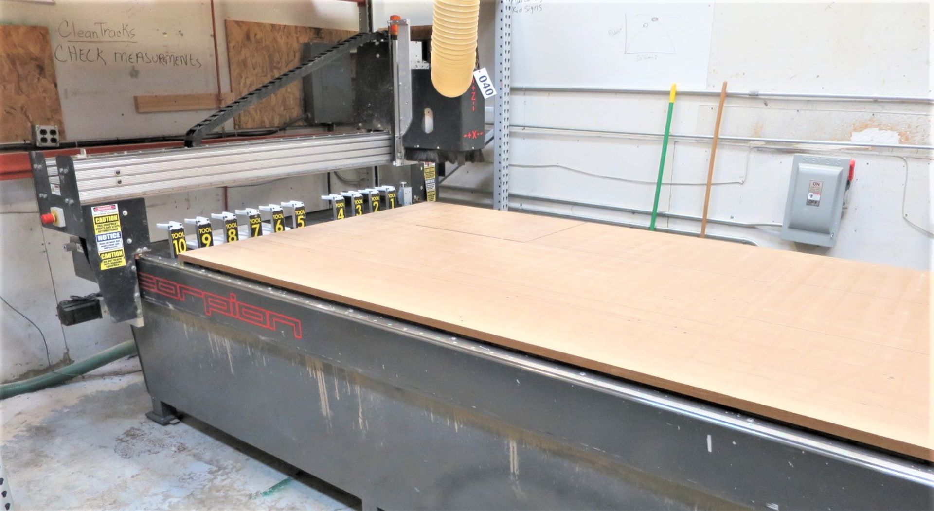 EZ Router 5' x 10' Scorpion CNC Router, 2015, w 10hp Becker pump, SN 912015SCAS401V - Image 6 of 14