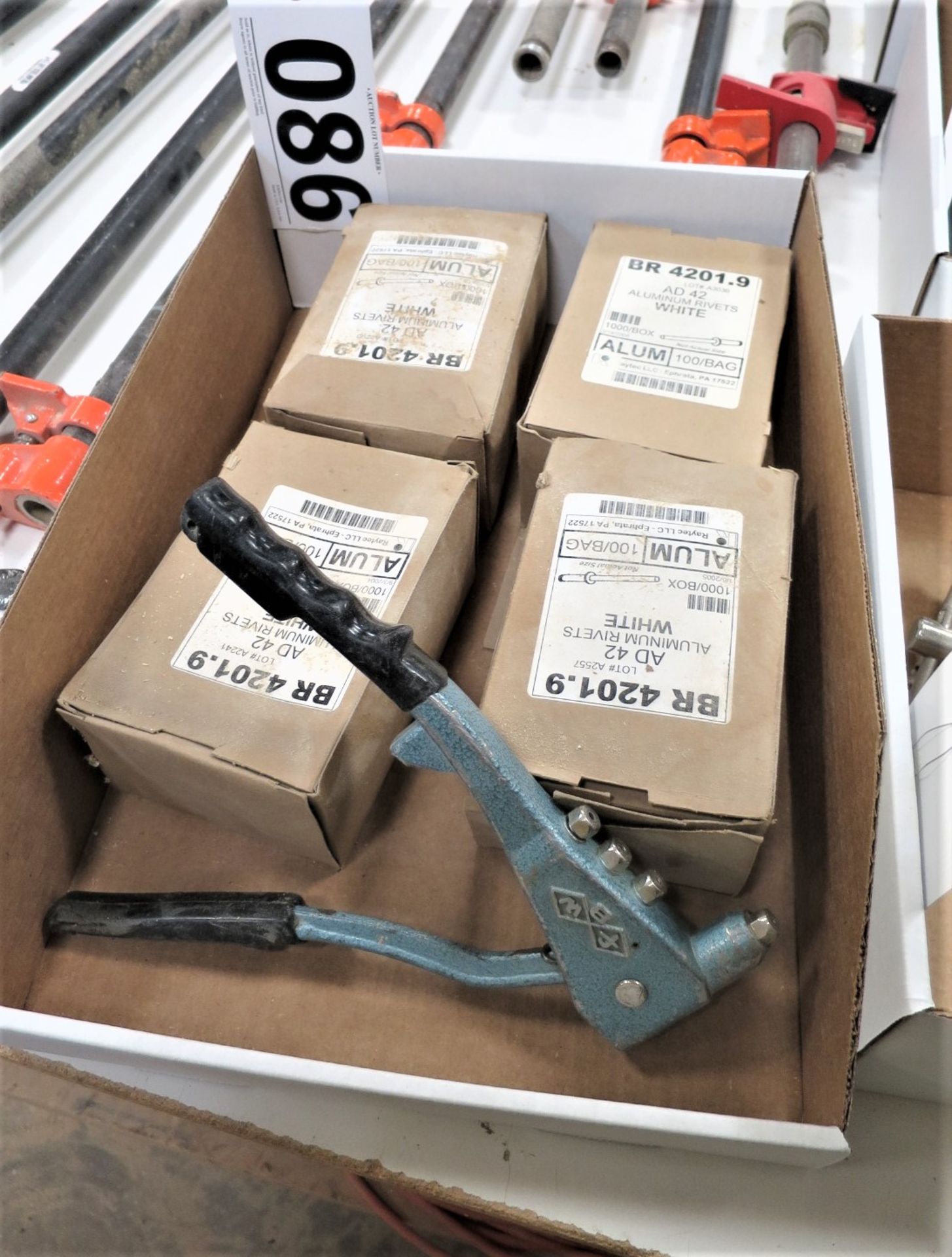 Pop Rivet Tool with (4) Boxes of Rivets