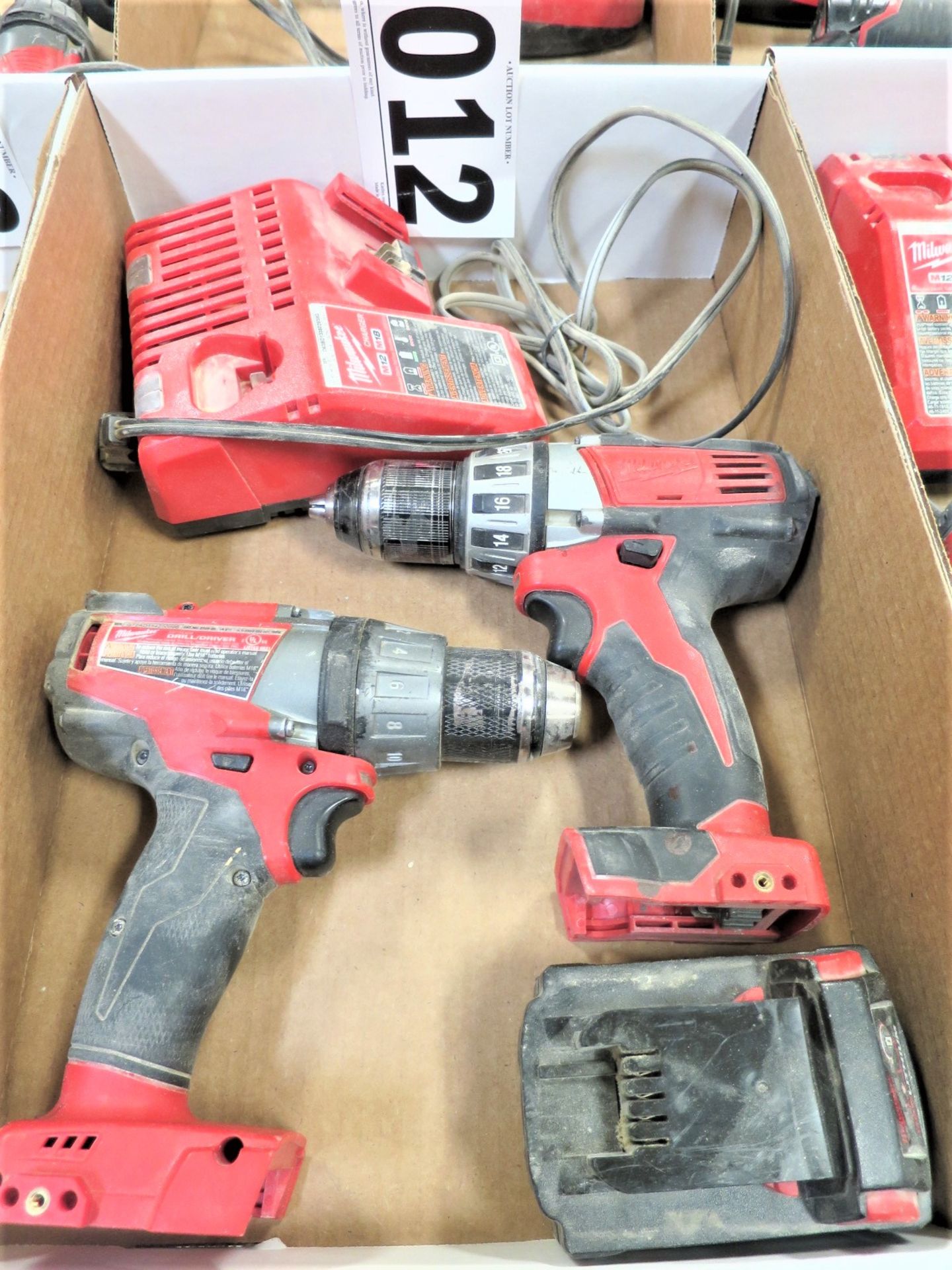 (2) Milwaukee 1/2" Drills with Charger