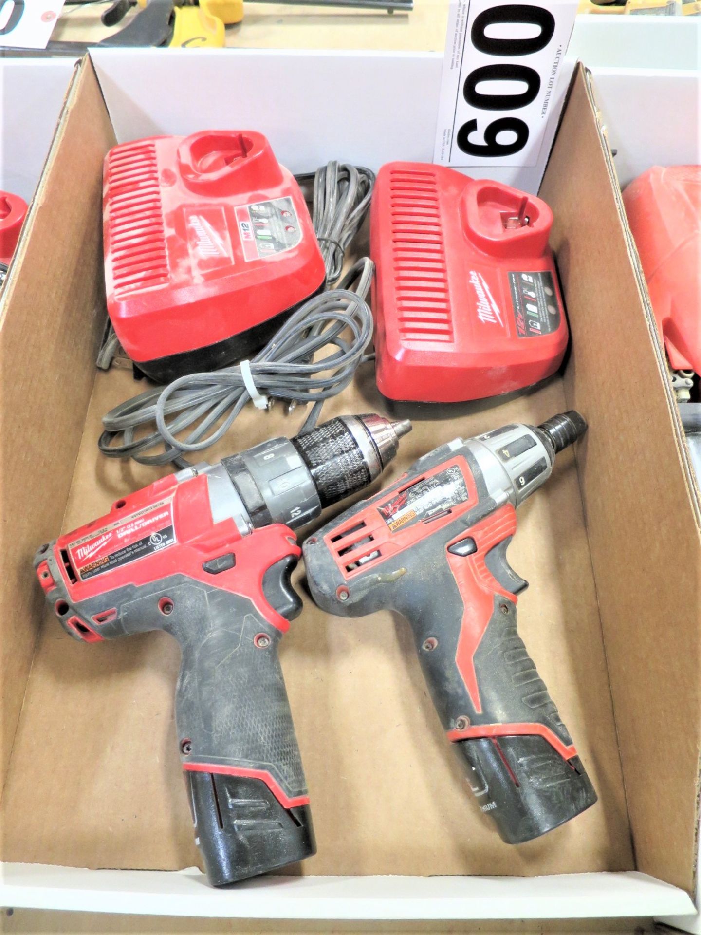 Milwaukee 1/2" Drill and Company Driver with Chargers