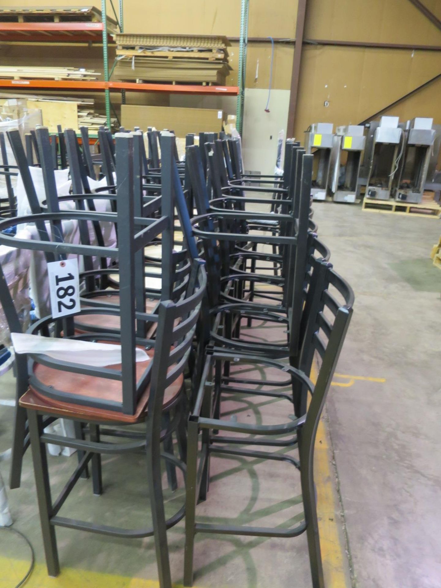 approx. (27) bar top ladder back chairs