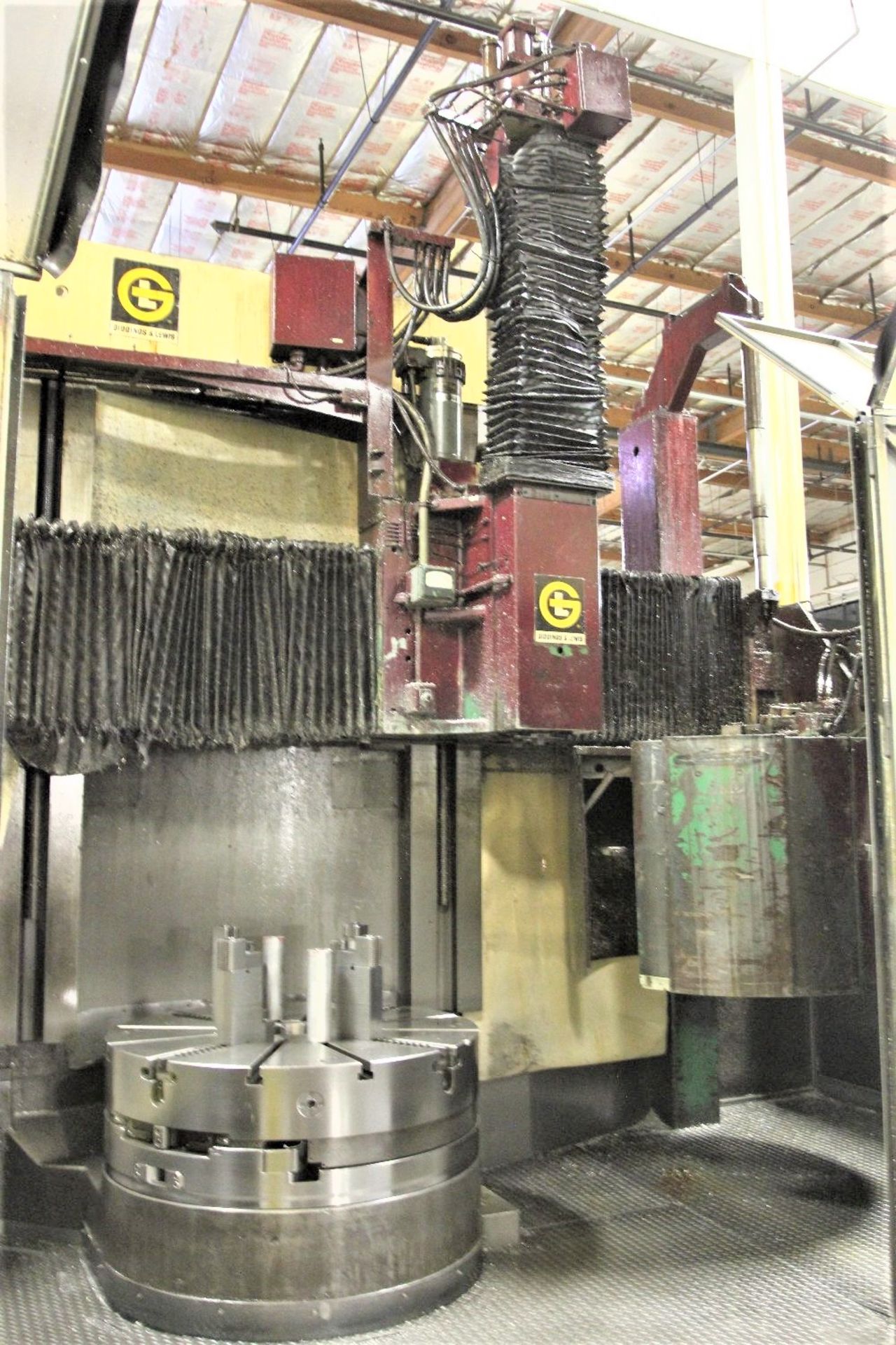 48"/64" G & L CNC VERTICAL BORING MILL, 48" 4-JAW CHUCK TABLE, 64" SWING, 48" HIGH COLUMN, - Image 2 of 5