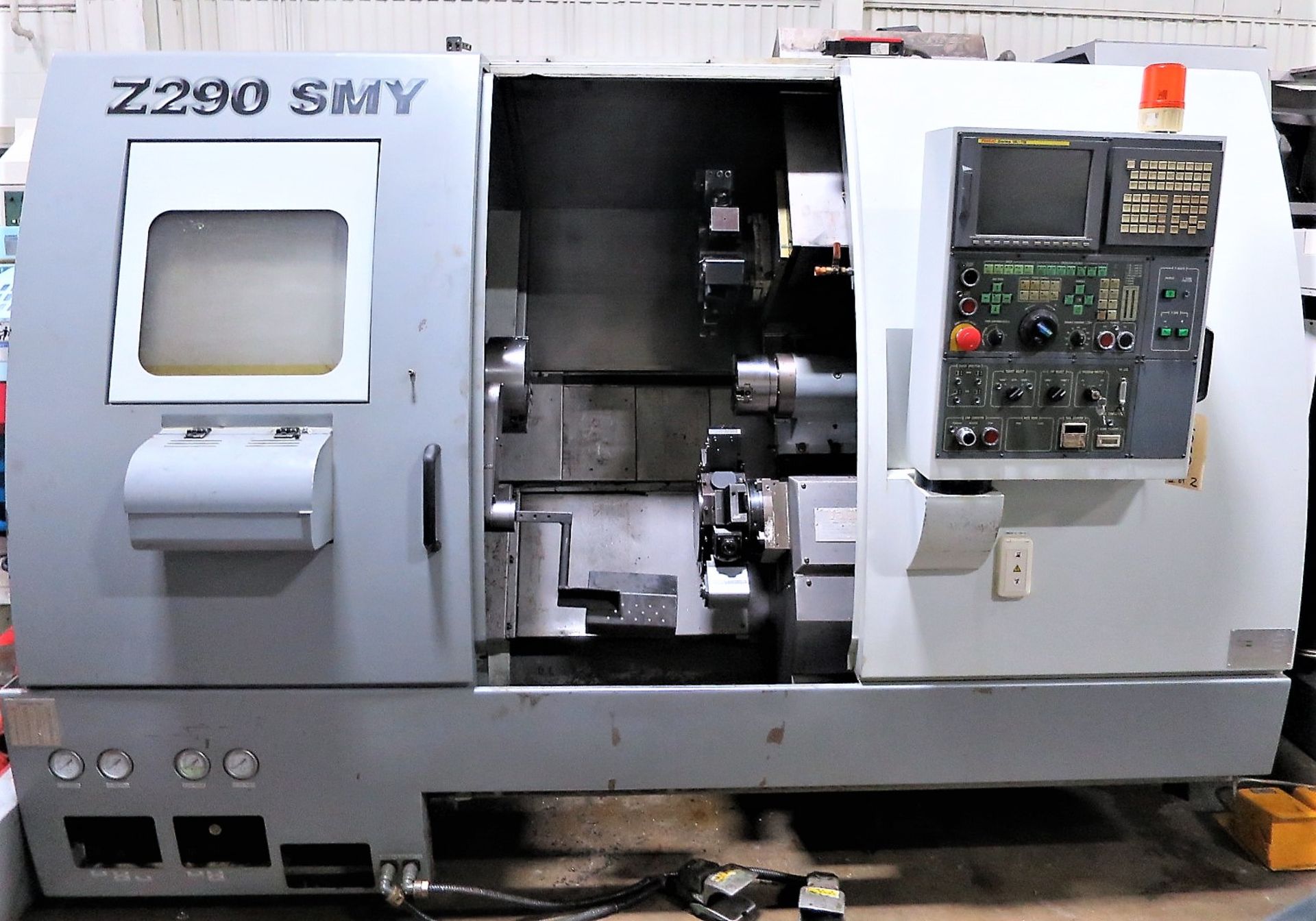 2006 Doosan Z290-SMY Twin Spindle, Twin Turret CNC Lathe W/Milling & Y-Axis, S/N LXH1031, New 2006