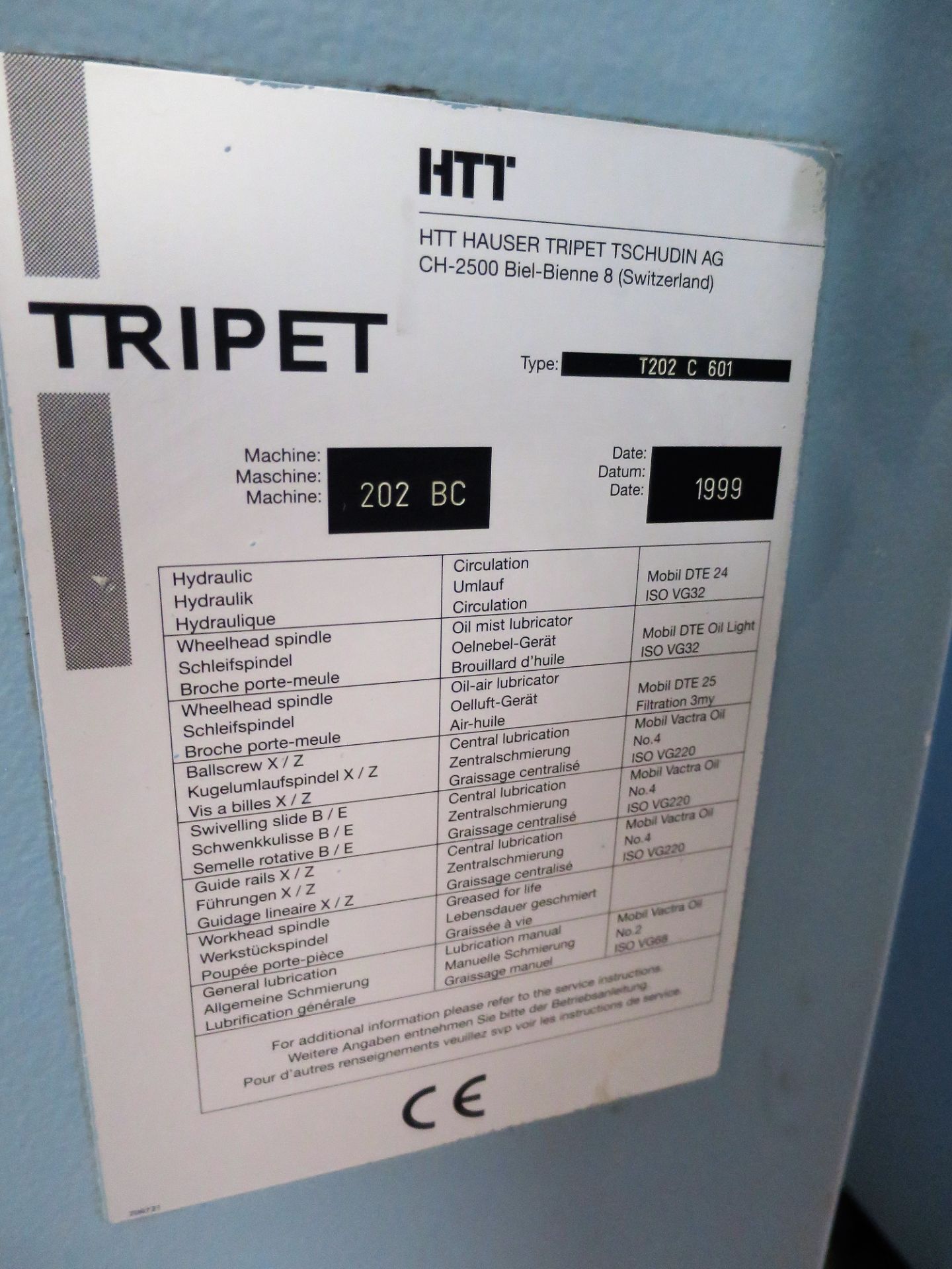 Tripet 202BC Super Precision I.D. & O.D. CNC Grinder, S/N E-T202C601 - Image 17 of 18