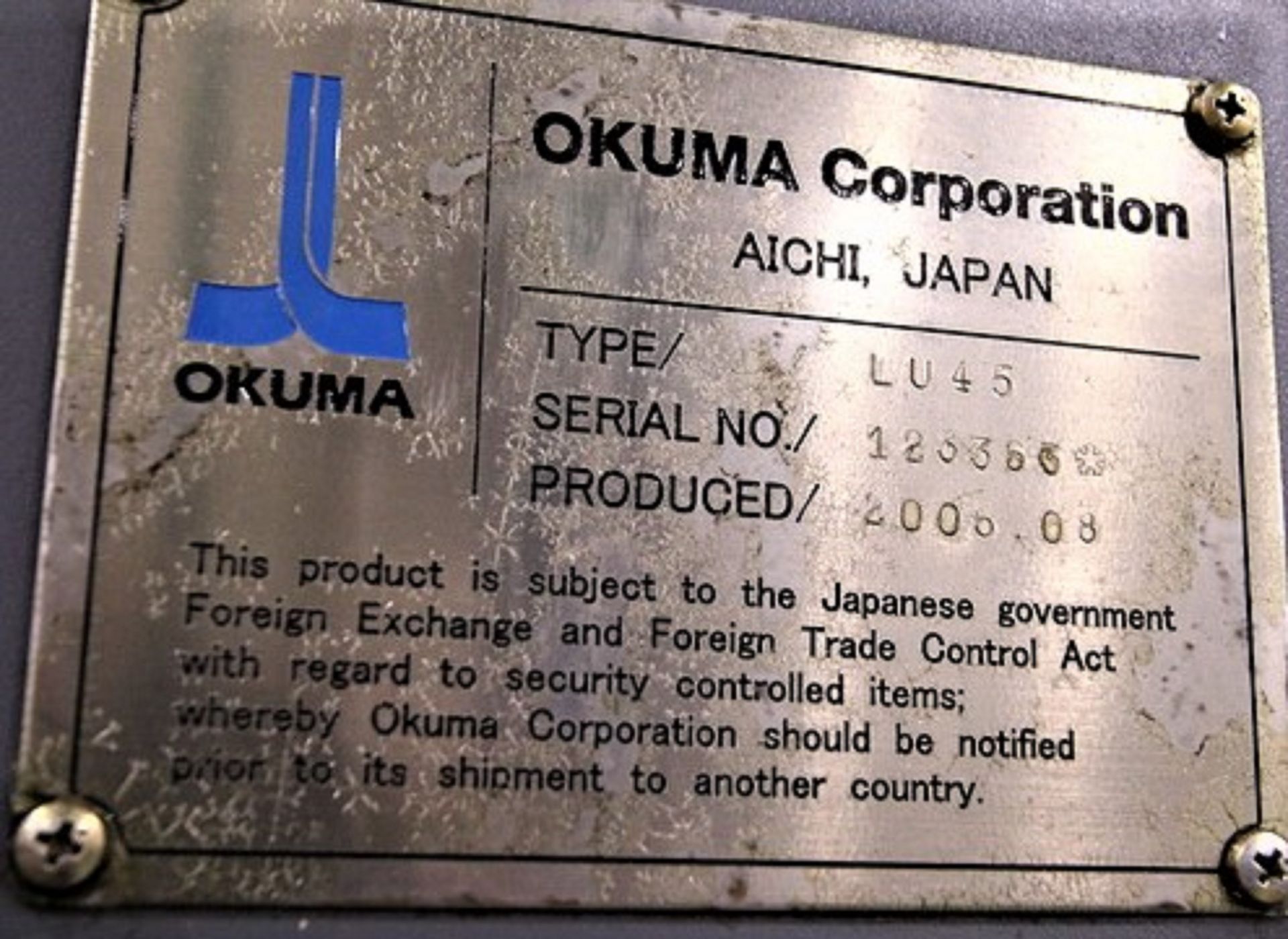 25.6" X 80" OKUMA IMPACT LU-45 CNC 4-AZIS TURNING CENTER LATHE - Image 11 of 12