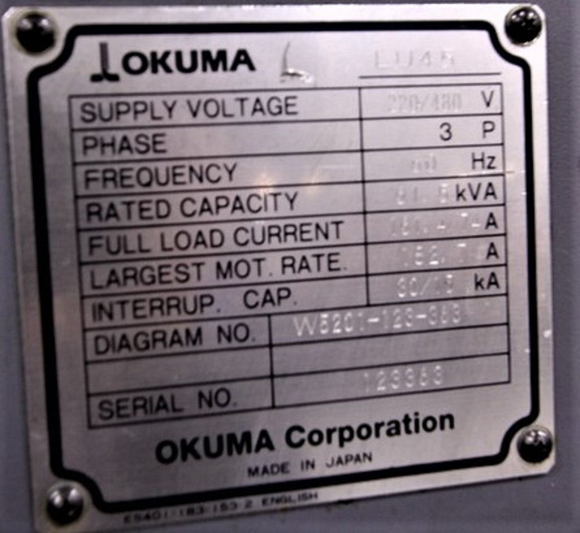 25.6" X 80" OKUMA IMPACT LU-45 CNC 4-AZIS TURNING CENTER LATHE - Image 12 of 12