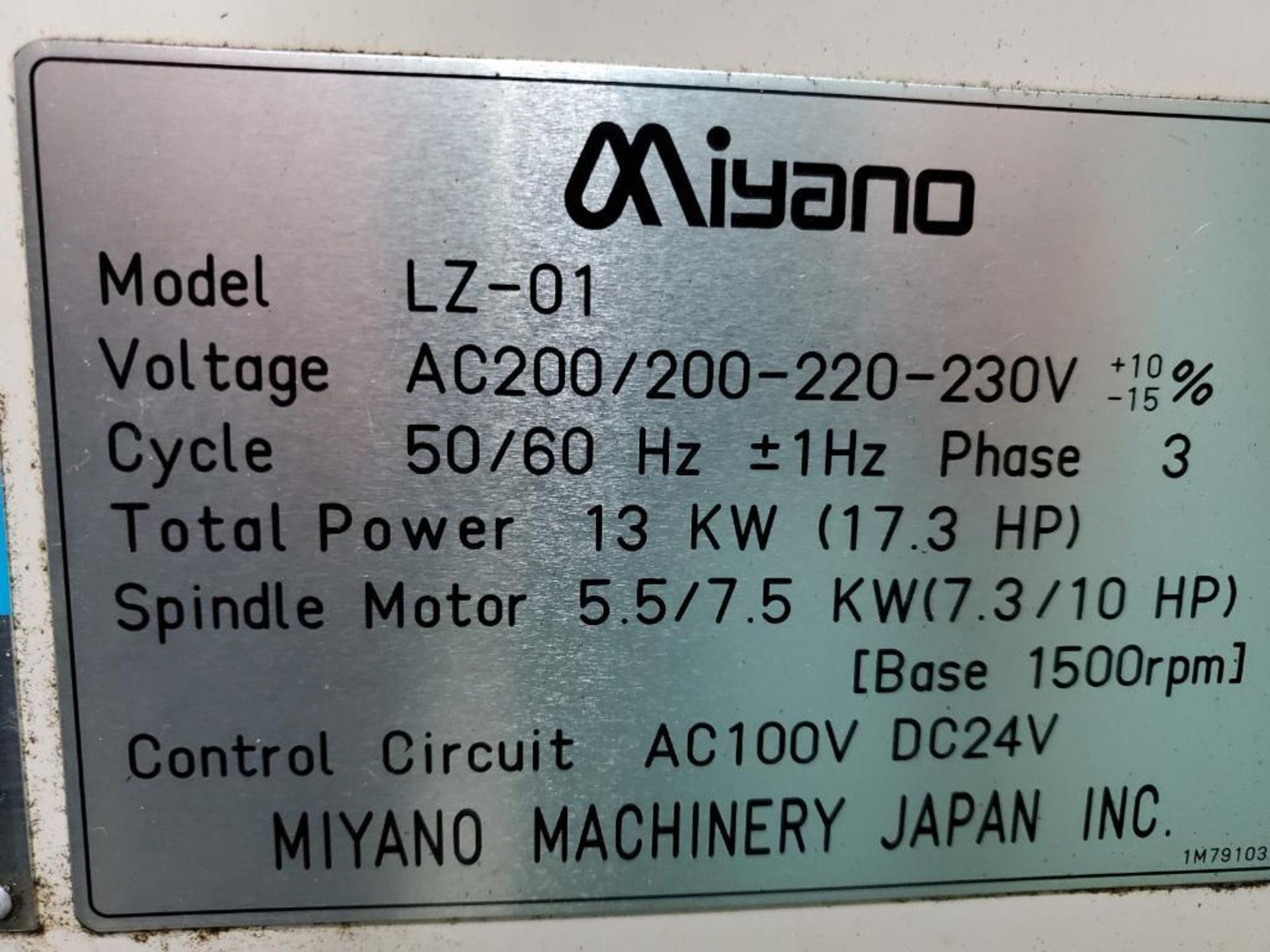 Miyano Model LZ-01 2-Axis Turning Center w/Auto Load/Unload System, S/N LZ010223, New 2001 - Image 11 of 13