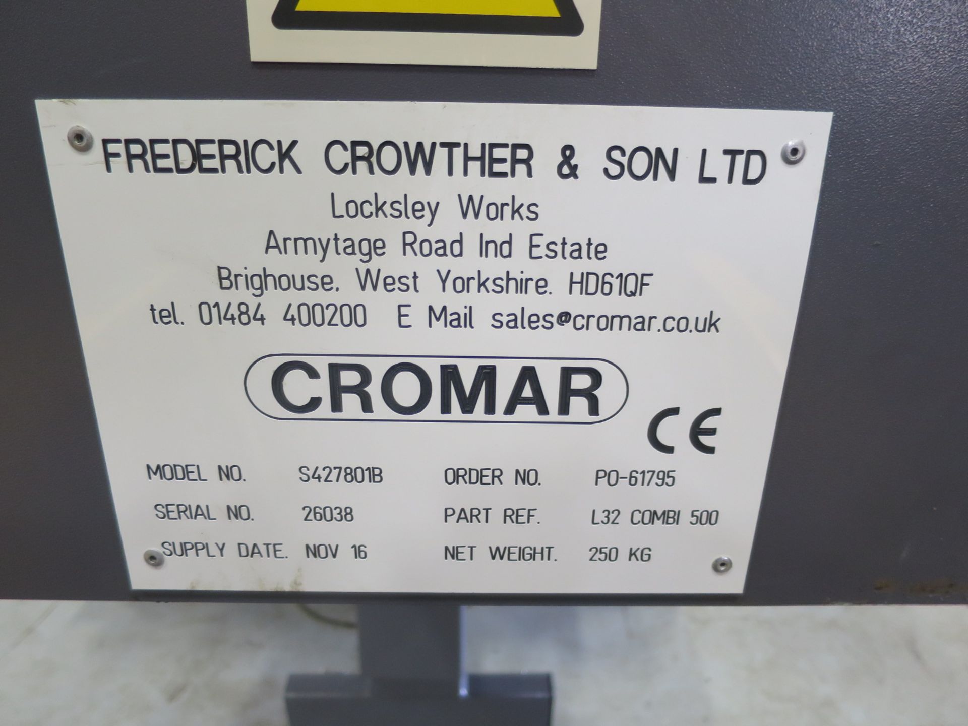 2016 Cromar L32 ComBi 500 Swarf Chip Conveyor, SN 26038 - Image 5 of 6