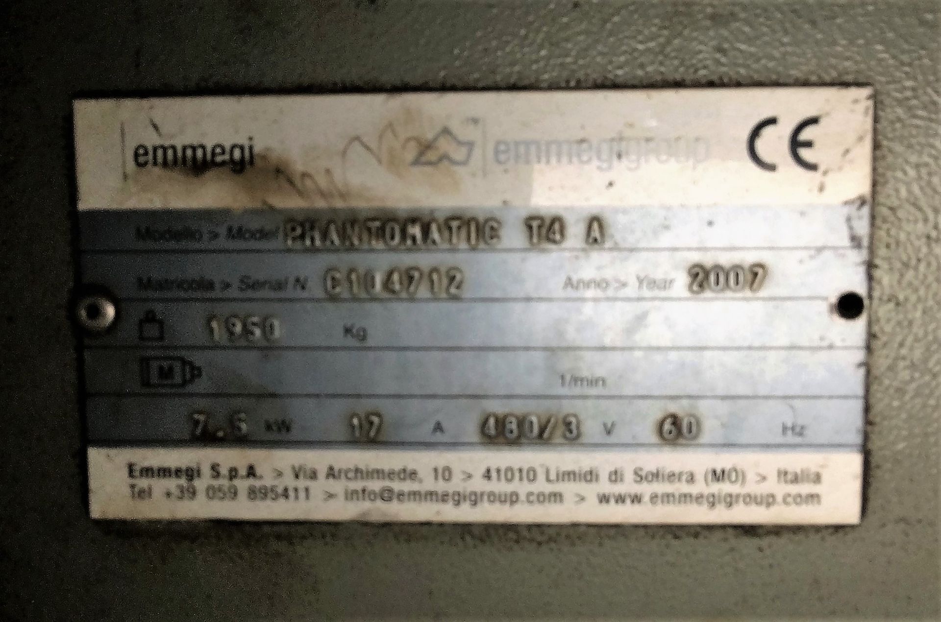 4 Meter Emmegi Phantomatic T4 A CNC Profile Machining Center, S/N C104712, New 2007 - Image 5 of 5