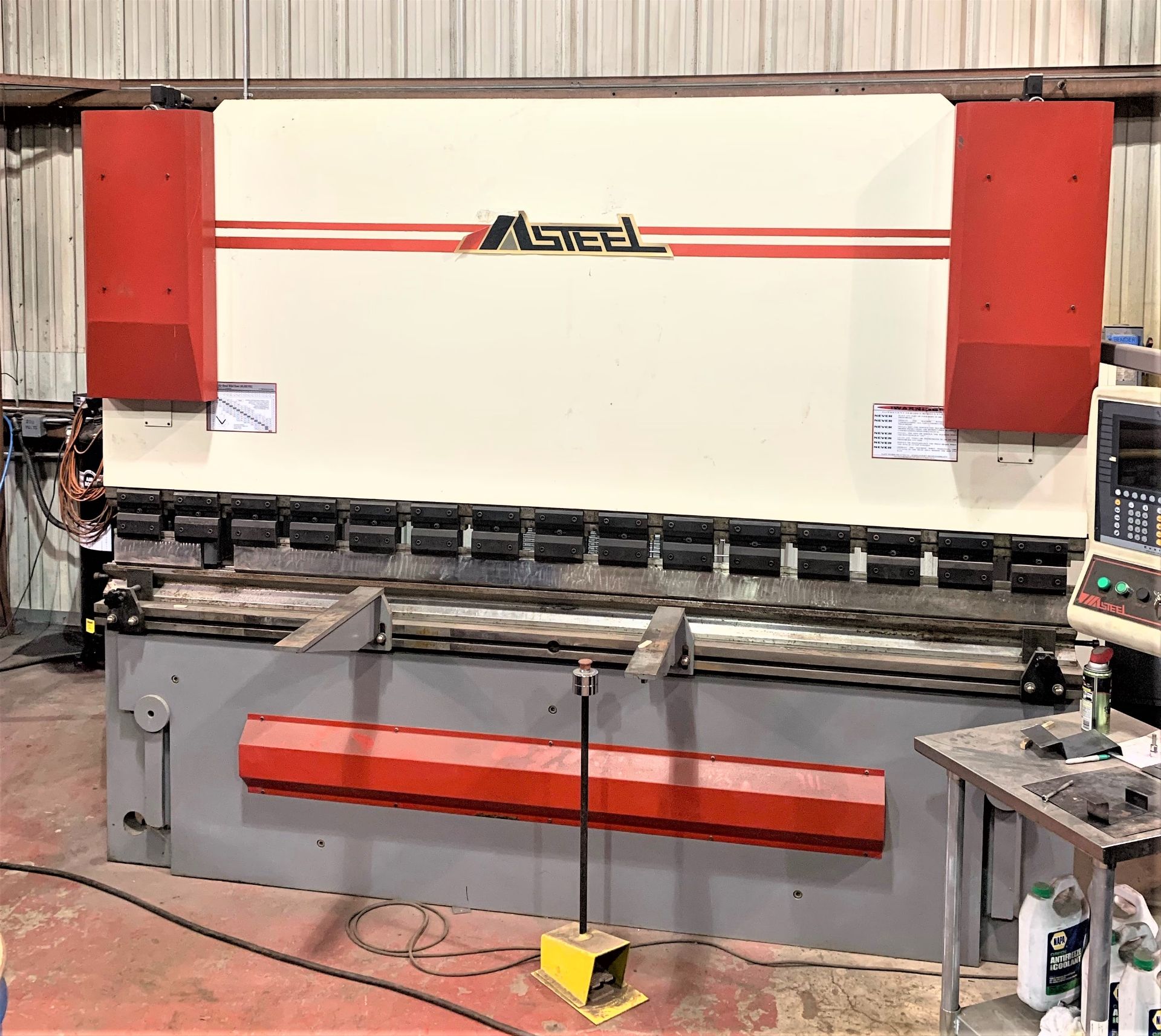 190 Ton Masteel CNC 4-Axis CNC Brake Press with Crowning, S/N 0909001, New 2010