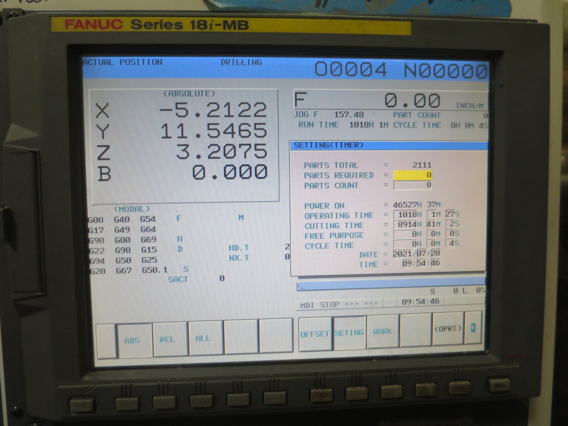 20"x20" Doosan DHP-5000 CNC 4-Axis Horizontal Machining Center, S/N HP510088, New 2007 - Image 20 of 20